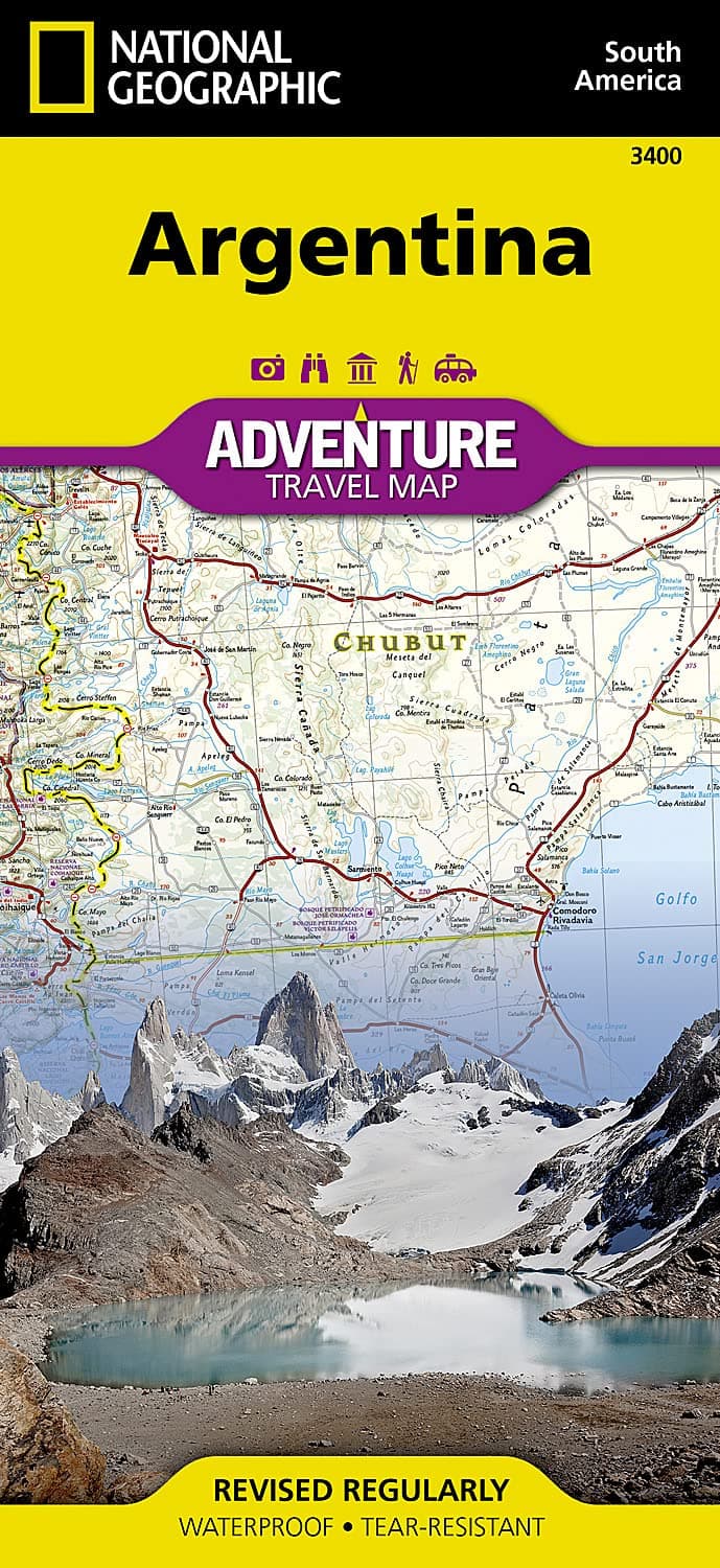 Argentina Adventure Map by National Geographic – Waterproof Travel Map with Roads, National Parks & Patagonia – Foldable Hiking, Road Trip & ... Map (National Geographic Adventure Map)