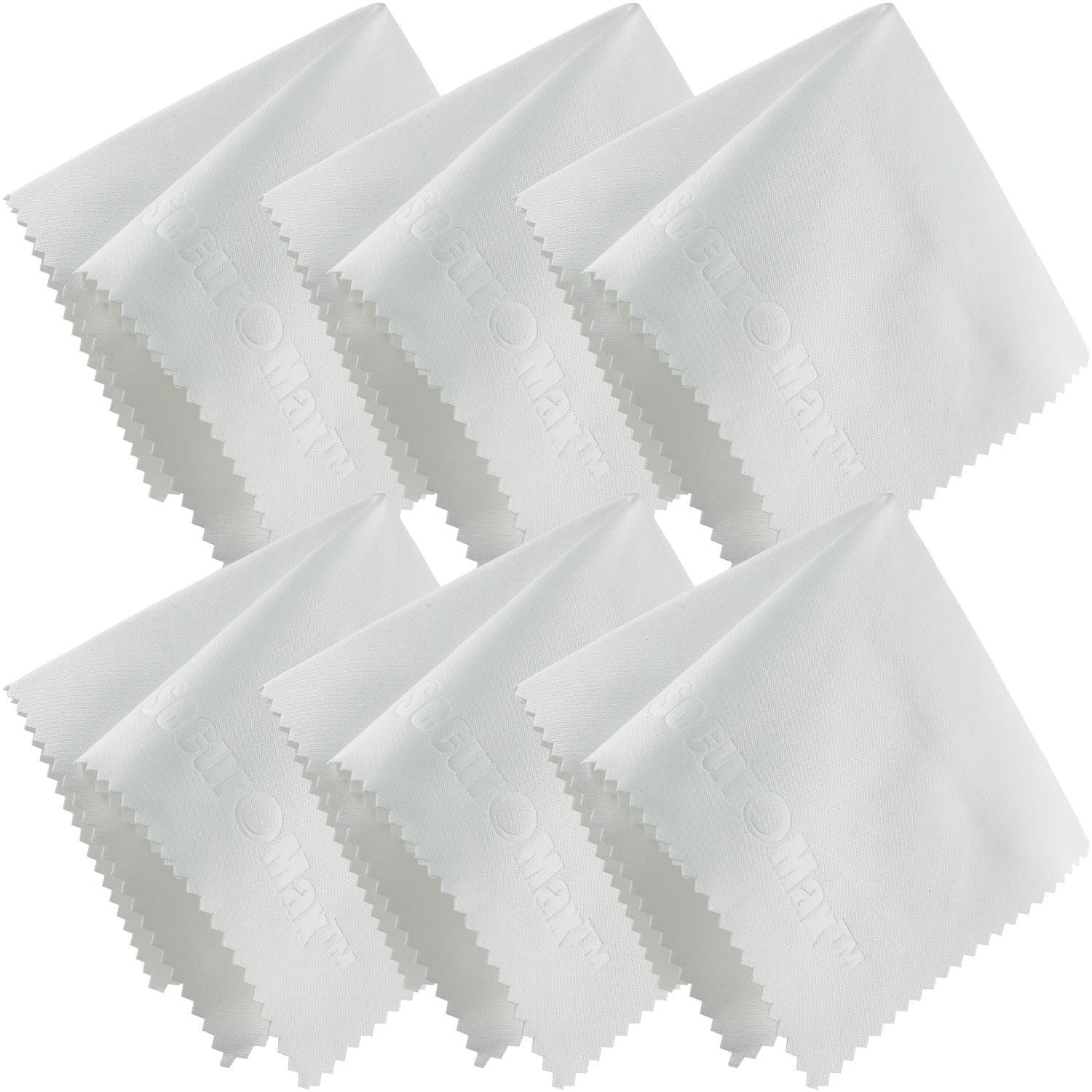 Microfiber Cleaning Cloths (6 Pack) for Eyeglasses, Camera Lens, Smartphones and Tablets