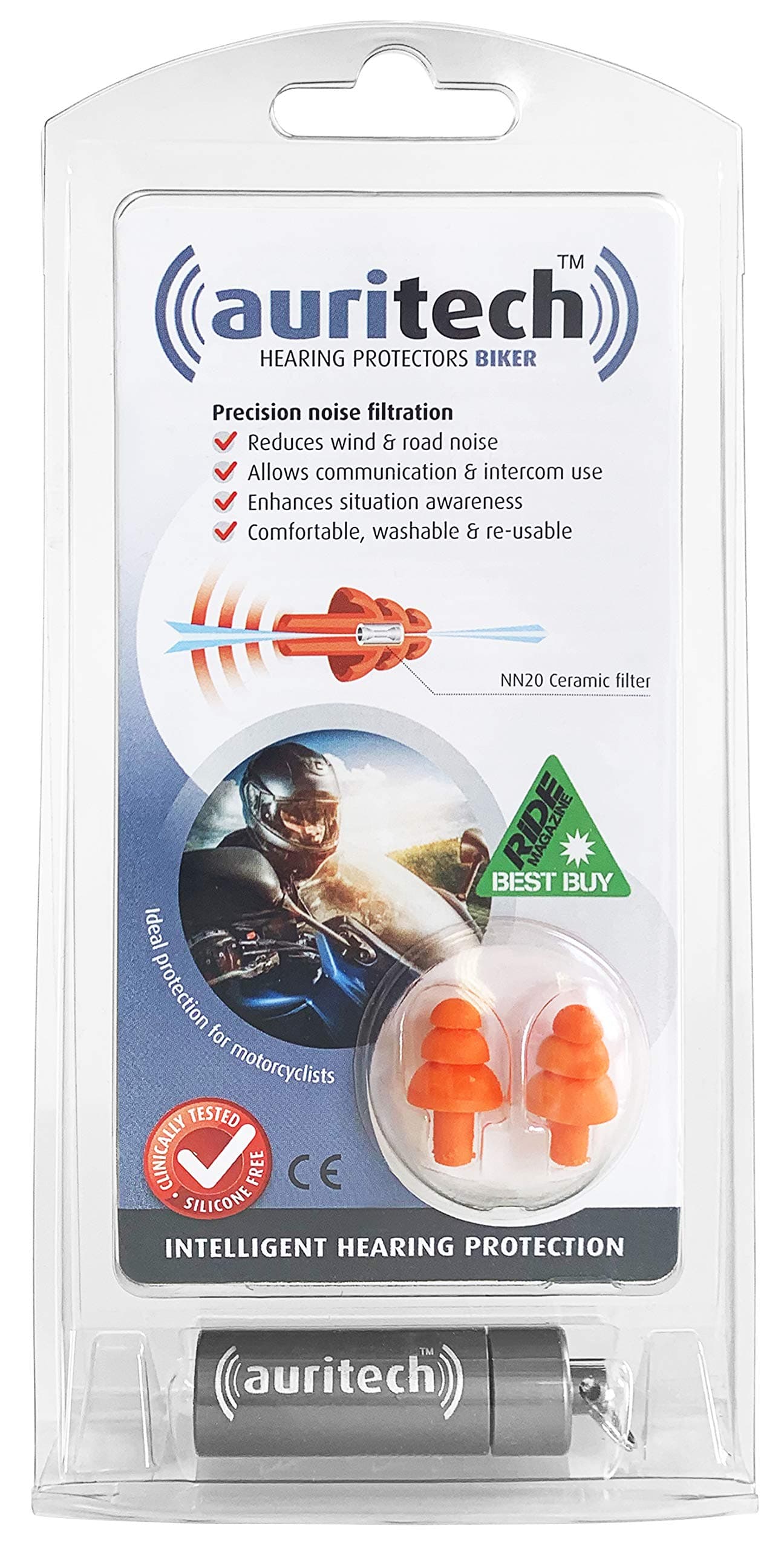 BIKER Earplugs - Intelligent Hearing Protectors for Motorcyclists