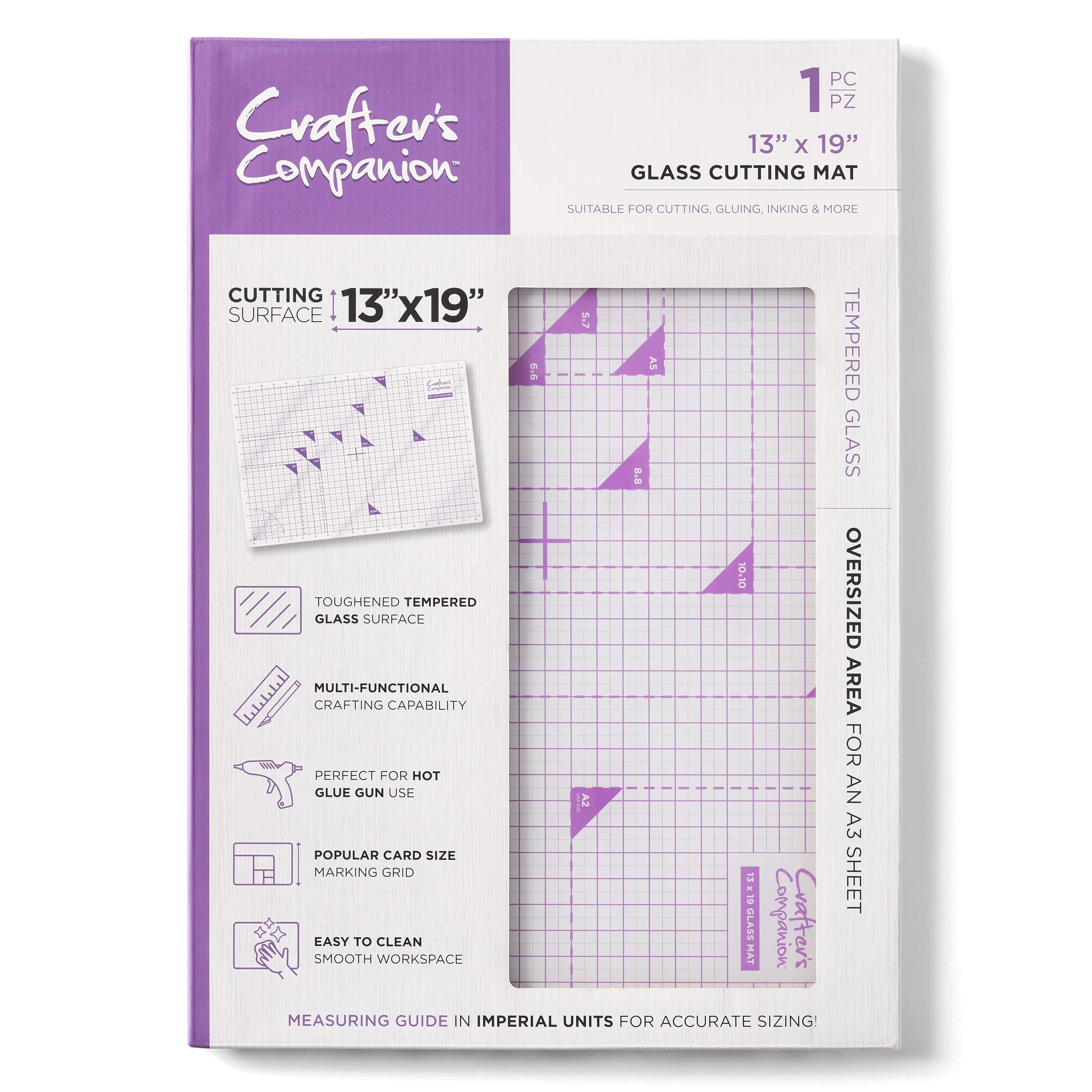 "Crafters Companion 13"" x 19"" Glass Cutting Mat", Multi, CC-TOOL-GMAT-19