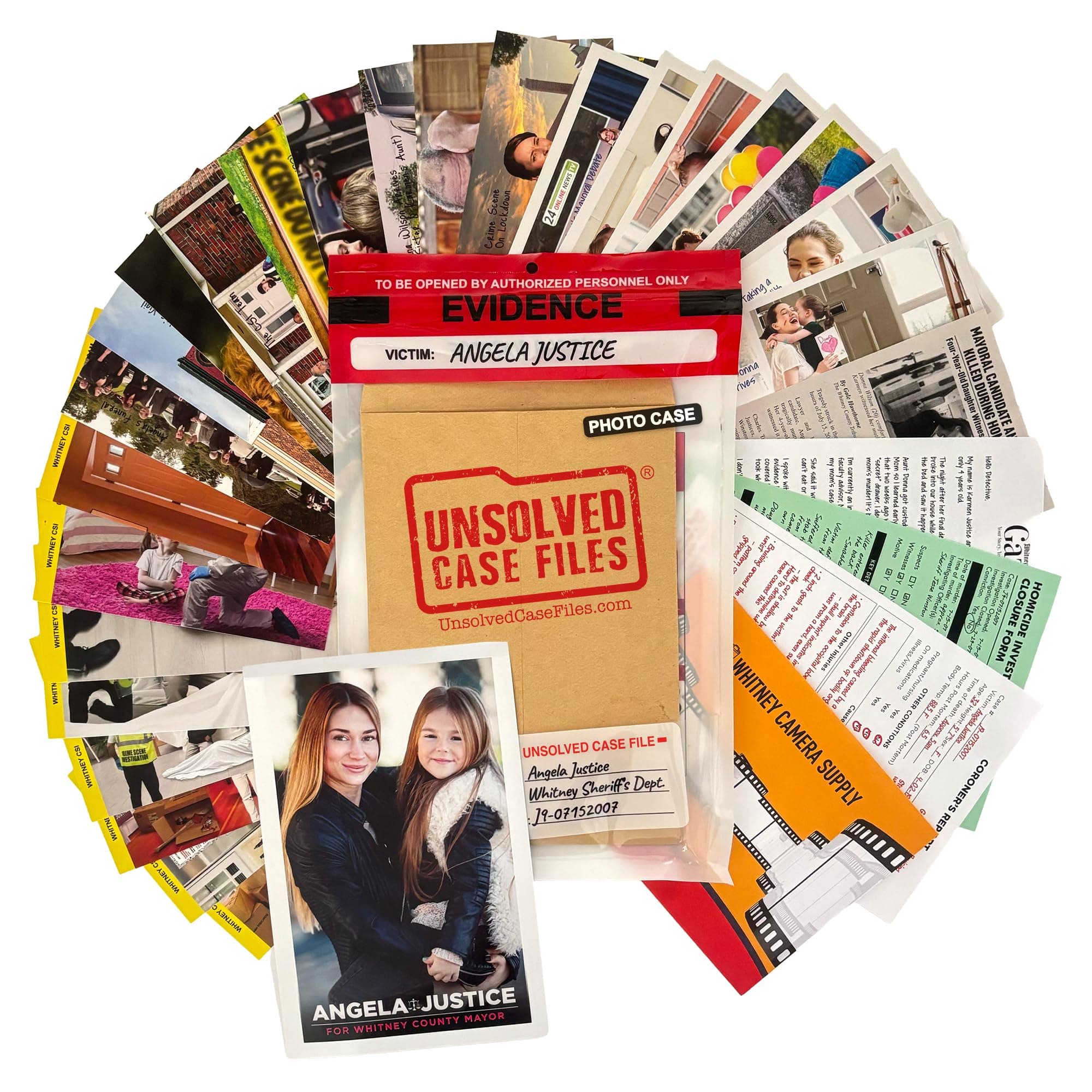 Photo Case: Who Murdered Angela Justice? | Cold Case Murder Mystery Game