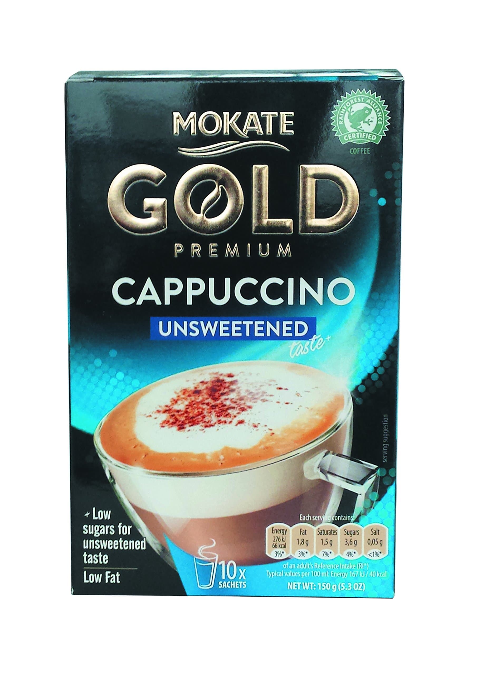 Gold Premium Cappuccino Unsweetened 90 Sachets (10 Sachets Pack x 9)