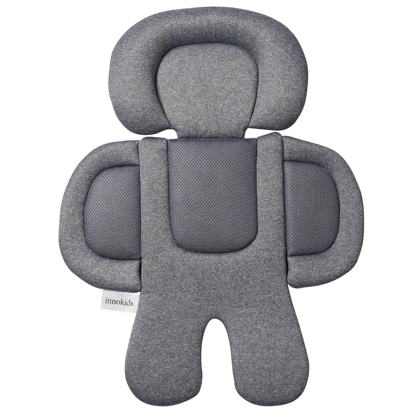 Innokids Infant Car Seat Insert for Newborn, 2 in 1 Reversible Soft Padded Baby Head and Body Support for Stroller, Carseat, Swing (Gray/Black)