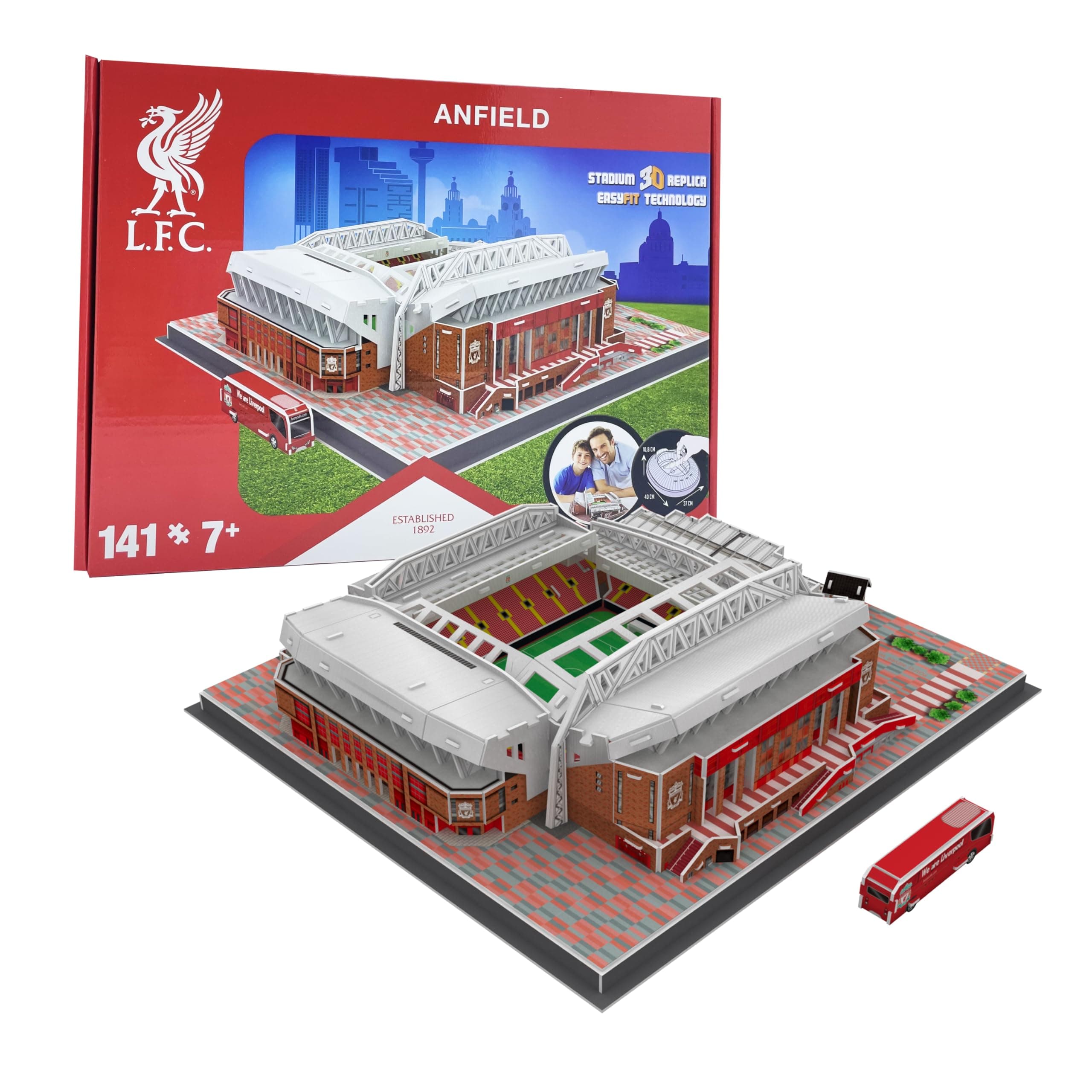 Liverpool FC Anfield Stadium 3D Puzzle 2023 version, Red