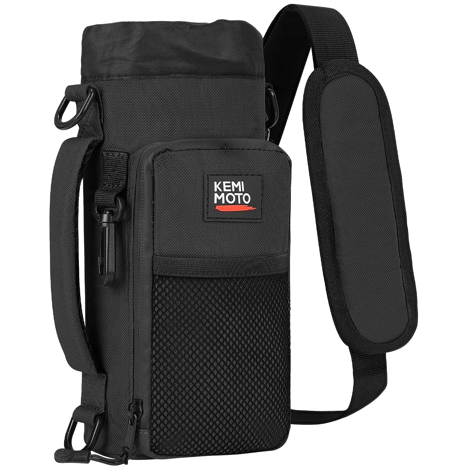 KEMIMOTO Water Bottle Holder Bag, Water Bottle Carrier with Adjustable Shoulder Strap, Water Bottle Pouch Holder for Hiking, Camping, Fishing, Compatible with YETI STANLEY SLM 32 oz, 40 oz, 64 oz