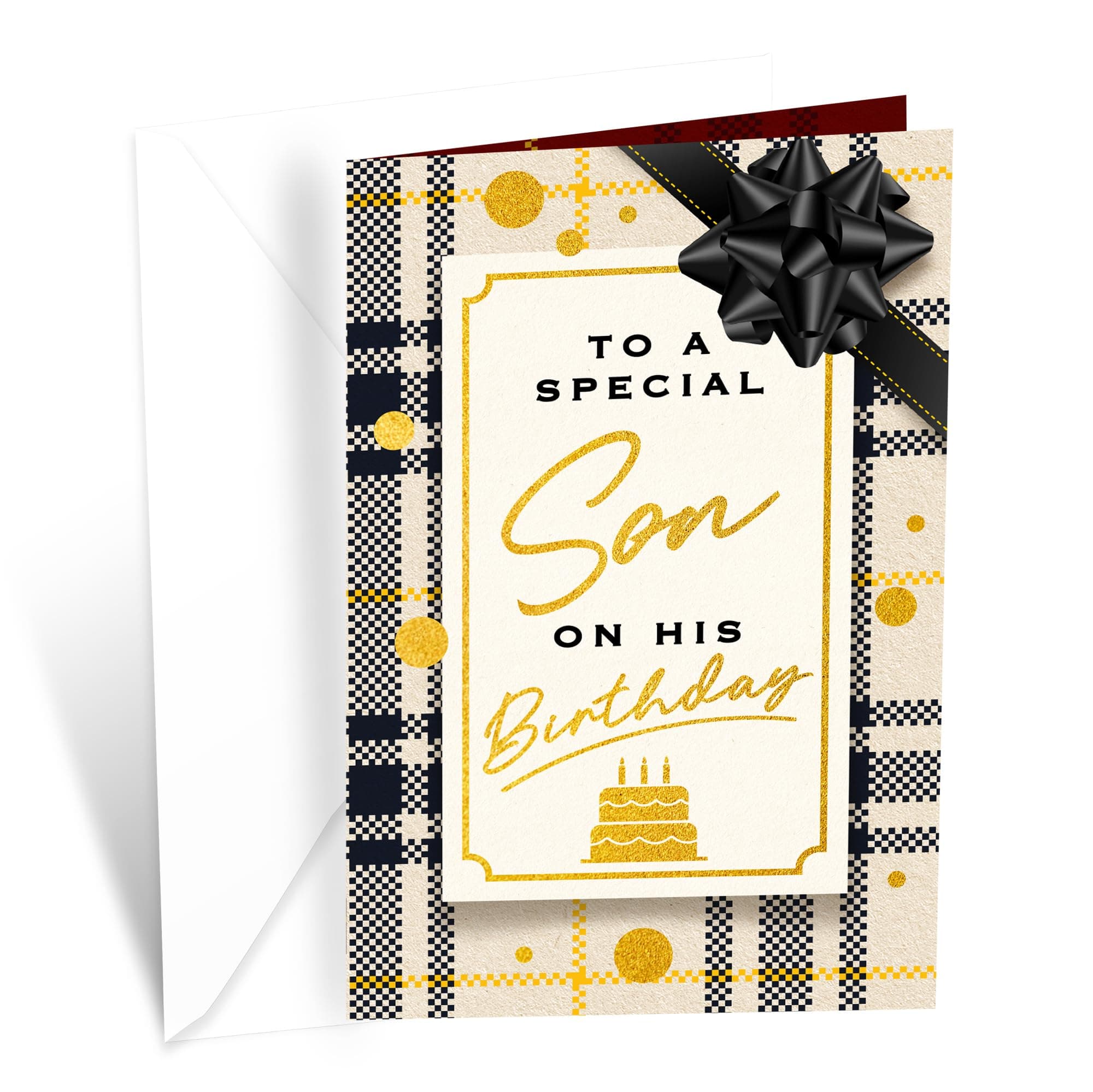 Prime Greetings Birthday Card For Son, Made in America, Packaged in Protective Mailer. Eco-Friendly, Thick Card Stock with Premium Envelope 5in x 7.75in