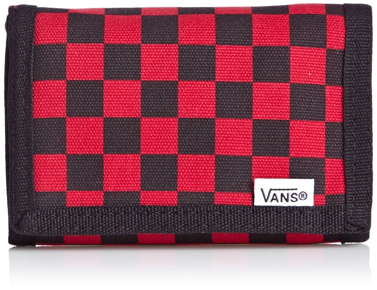 Vans Men's Slipped Trifold Wallet, Black Red