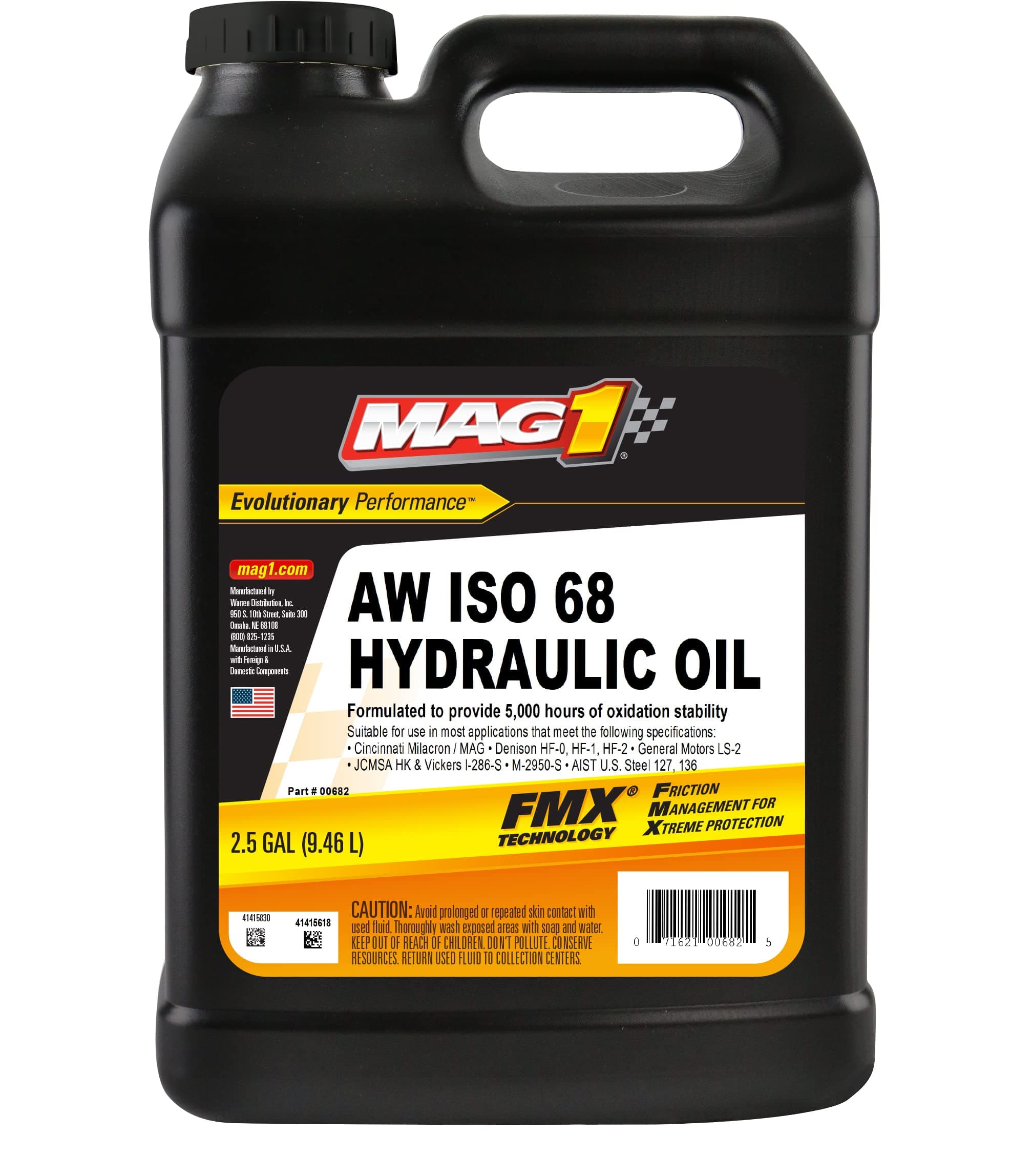 Mag 1 00682 AW ISO 68 Hydraulic Oil - 2.5 Gallons