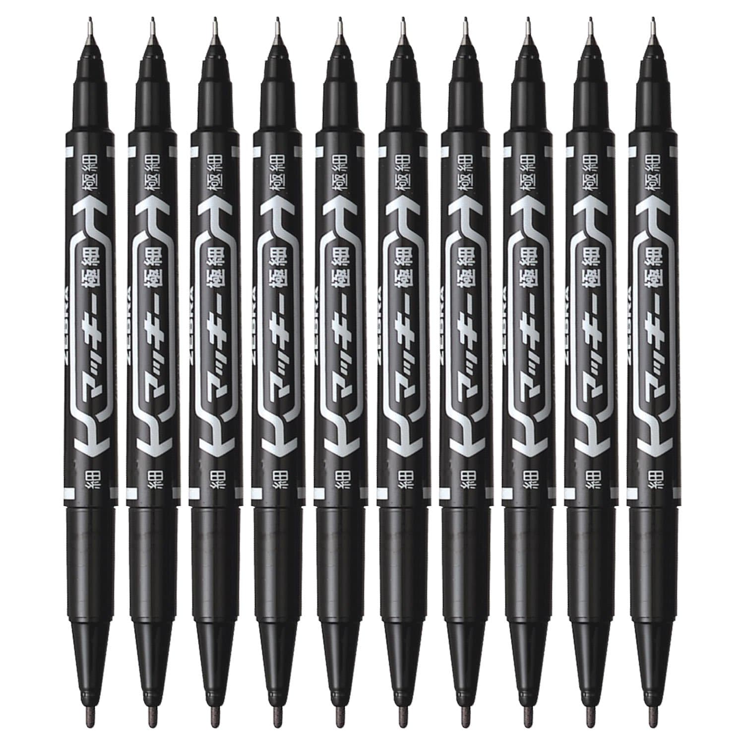 Zebra permanent marker McKee extra fine B-MO-120-MC-BK Black 10 pieces