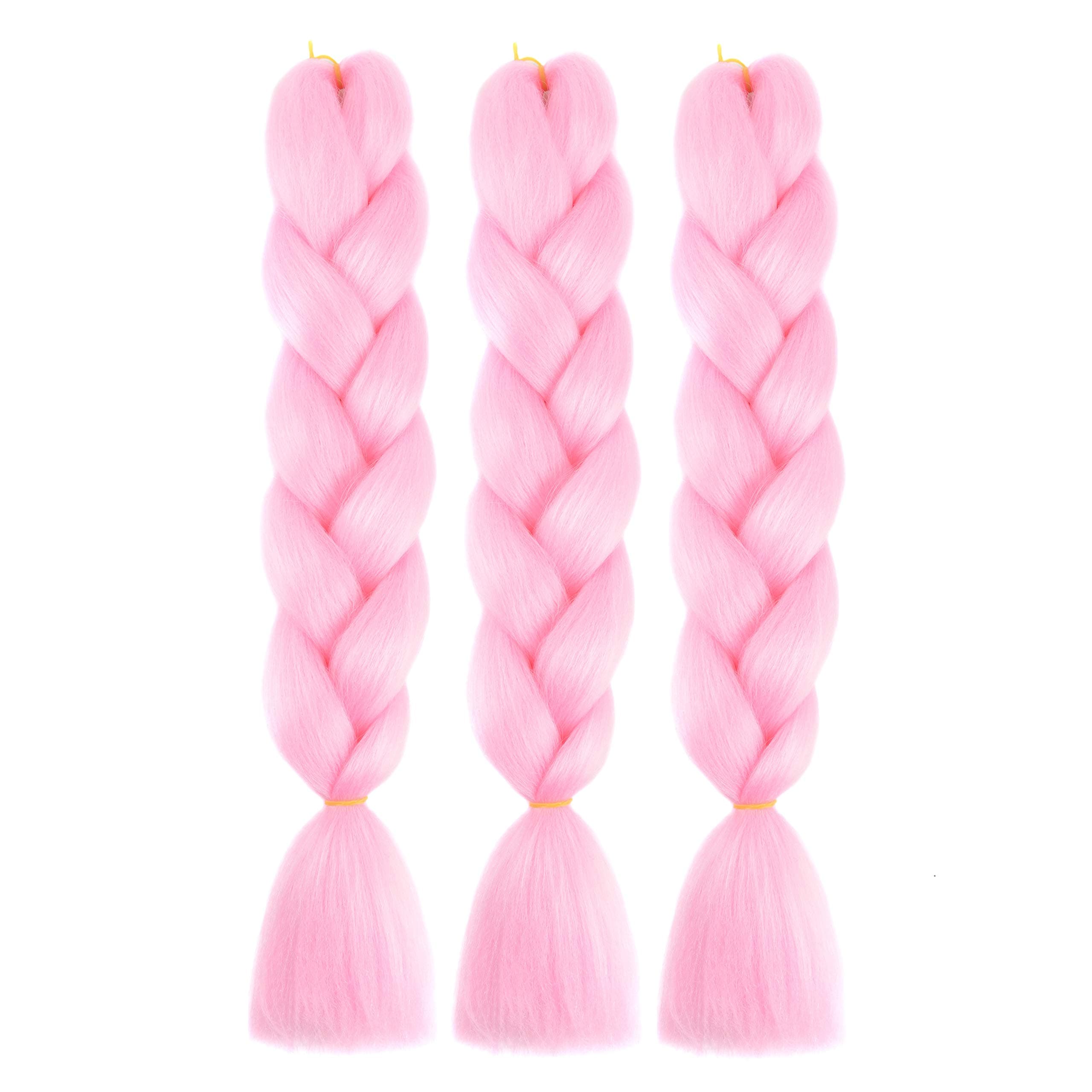 Dilla Beauty Pure Color 3Pcs / lot 24 Inch Jumbo Braids - Premium Quality 100% Kanekalon Braiding Hair Extension Full Bundles 100g / pc Synthetic Hair Ombre Heat Resistant, Long Lasting Using (F)