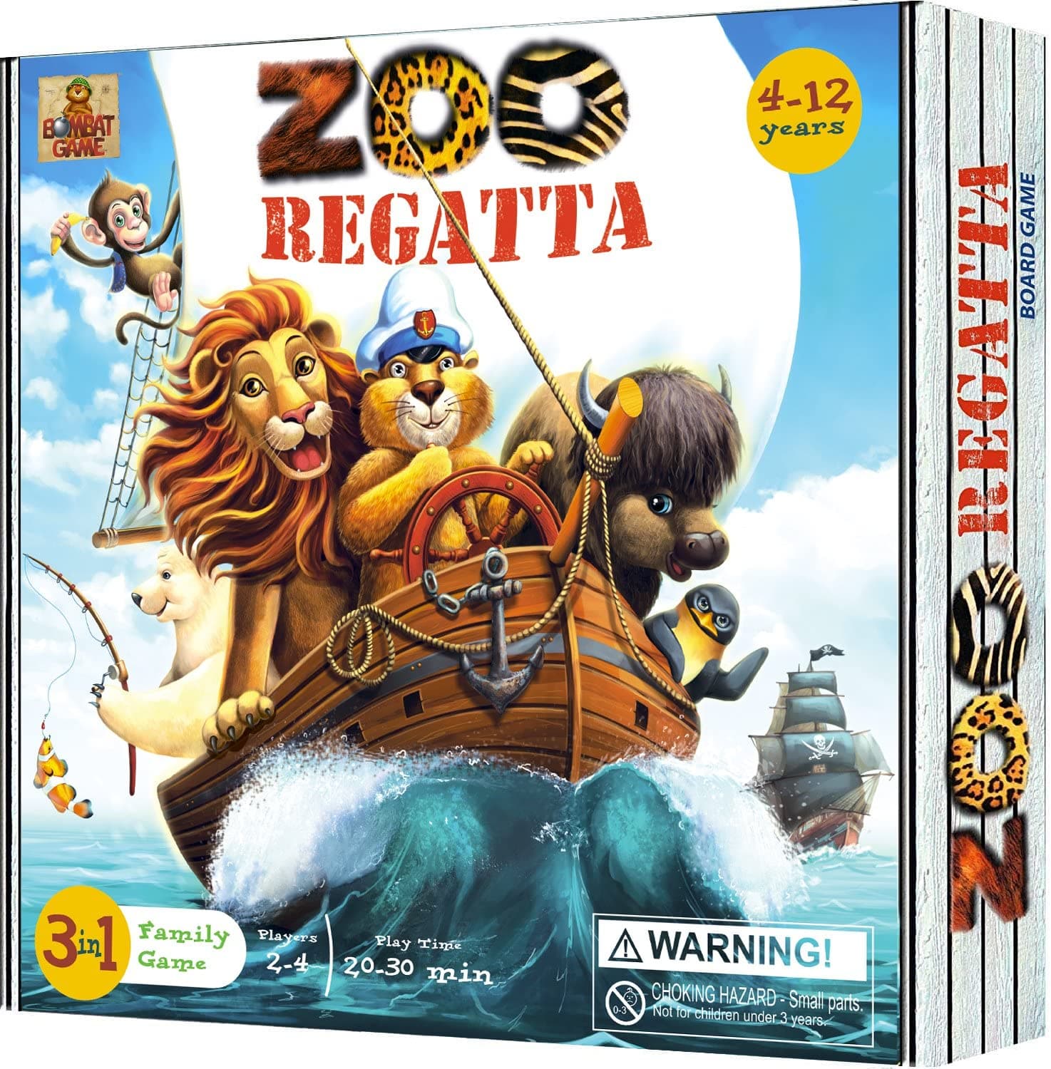 ZOORegatta Family Board Games for Kids Ages 4-12 Years. Award Winning Fun Animal Game for 2-4 Players. Educational Childrens Board Game Learning Strategy, Social Skills, Logic, Geography