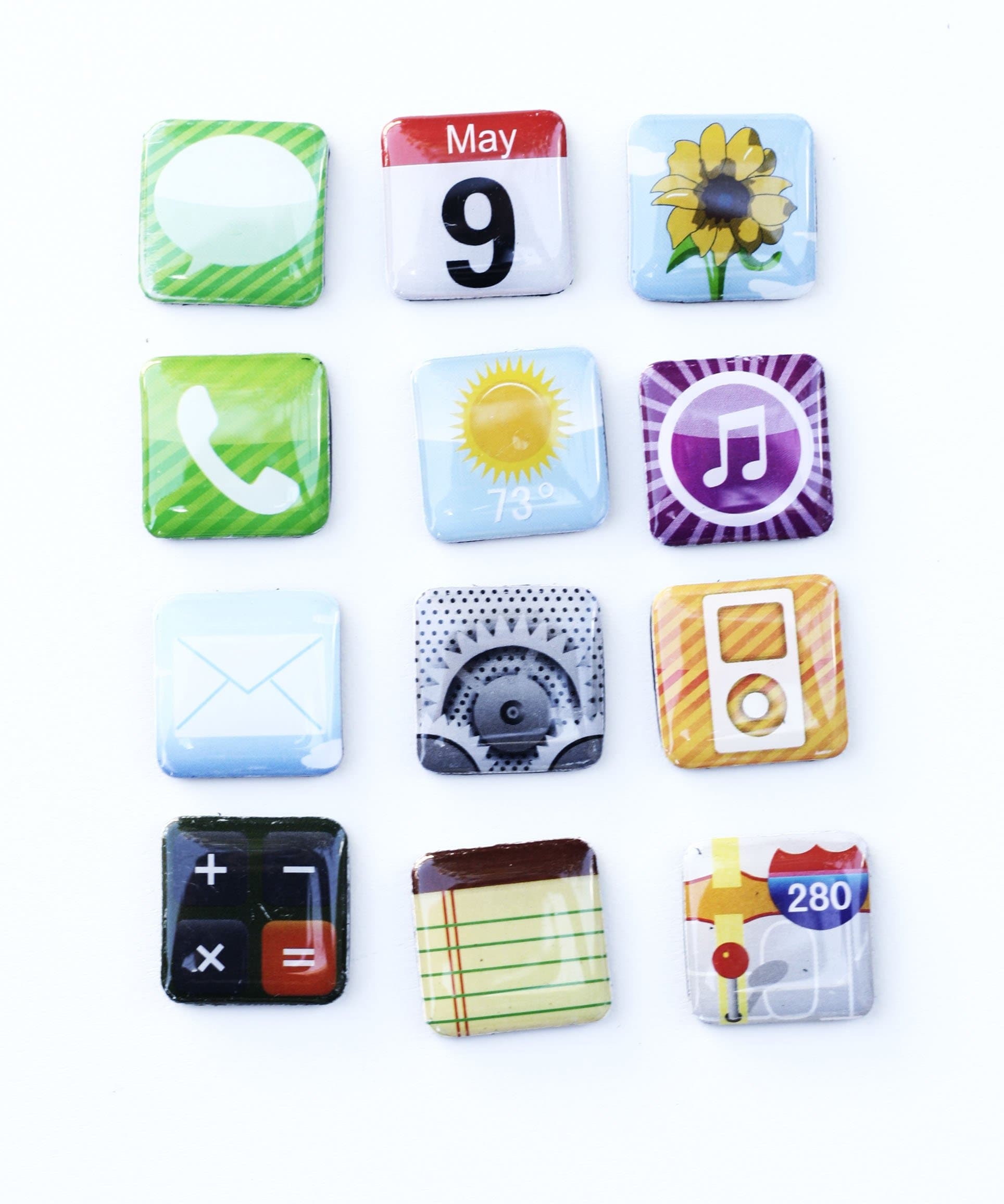 Cellphone App Fridge Magnets 12ct, 3-Pack