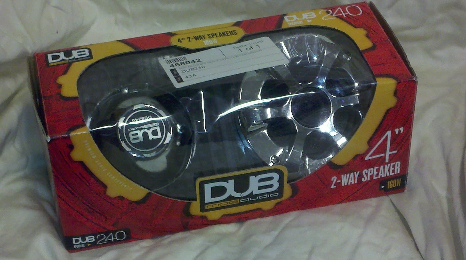 Dub Mag Audio (Manufactured By Audiobahn) Dub240 4 Inch 320 Watt Set of 2-way Speakers with Chrome Basket and Silk Dome Swivel Tweeters