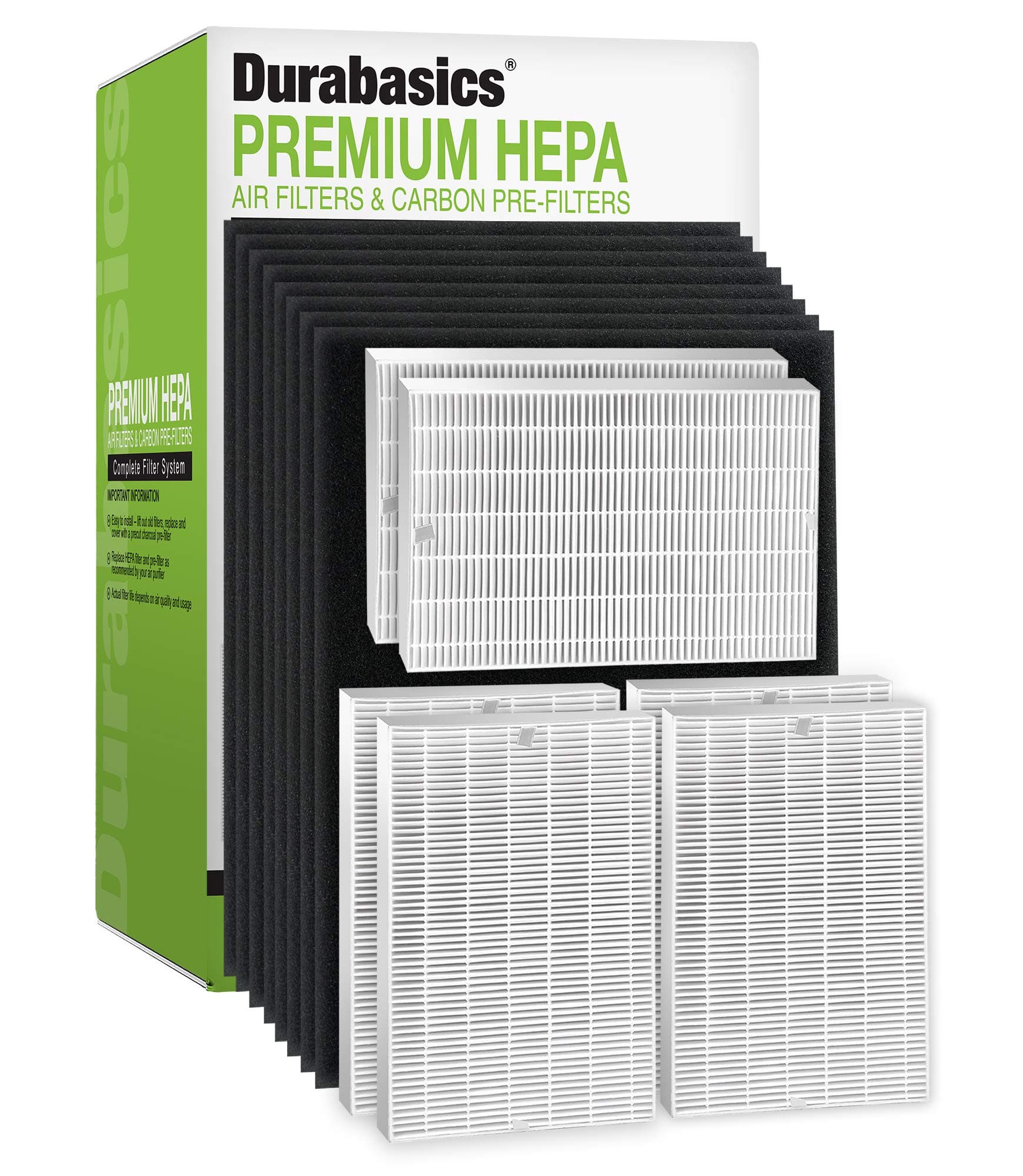 Durabasics 6 HEPA Filter Set for HPA300 Honeywell Air Purifier Filters & Honeywell HPA300 - For Honeywell Air Purifier Filter Replacement HPA300 - Replacements for Honeywell Filter R & HPA300 Filter
