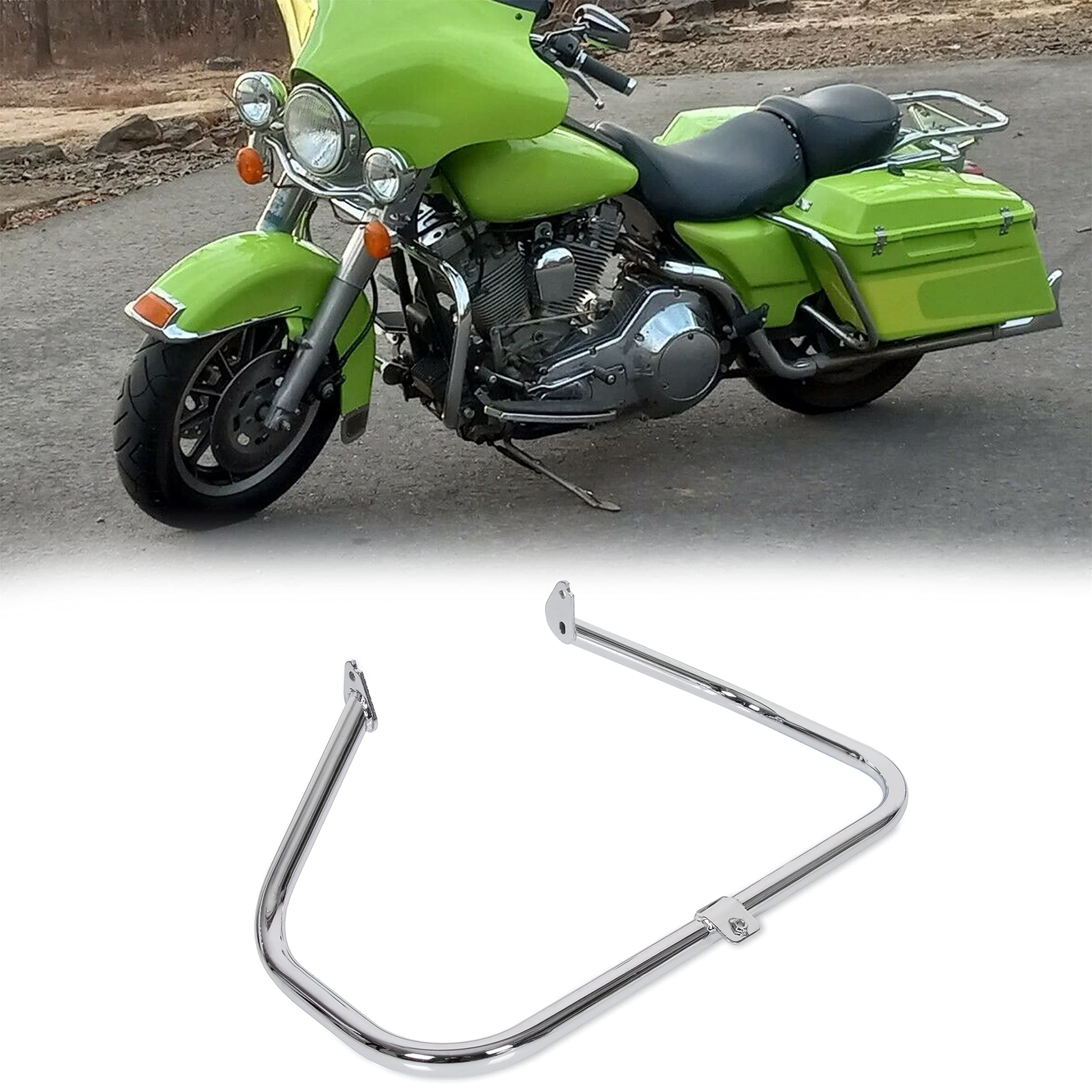 Engine Guard Compatible with 1997-2008 Harley Touring Road King Electra Glide Ultra Classic Road Glide Street Glide Chrome Highway Crash Bar