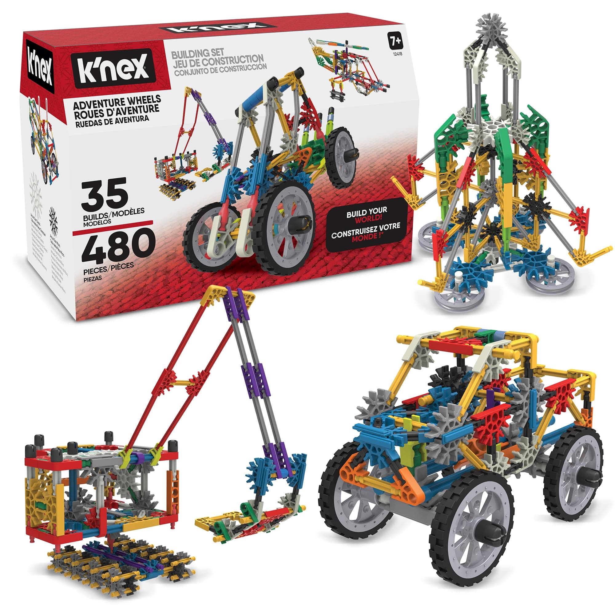 K'NEX - 35 Model Building Set - 480 Pieces - Ages 7+ Construction Educational Toy (Amazon Exclusive)