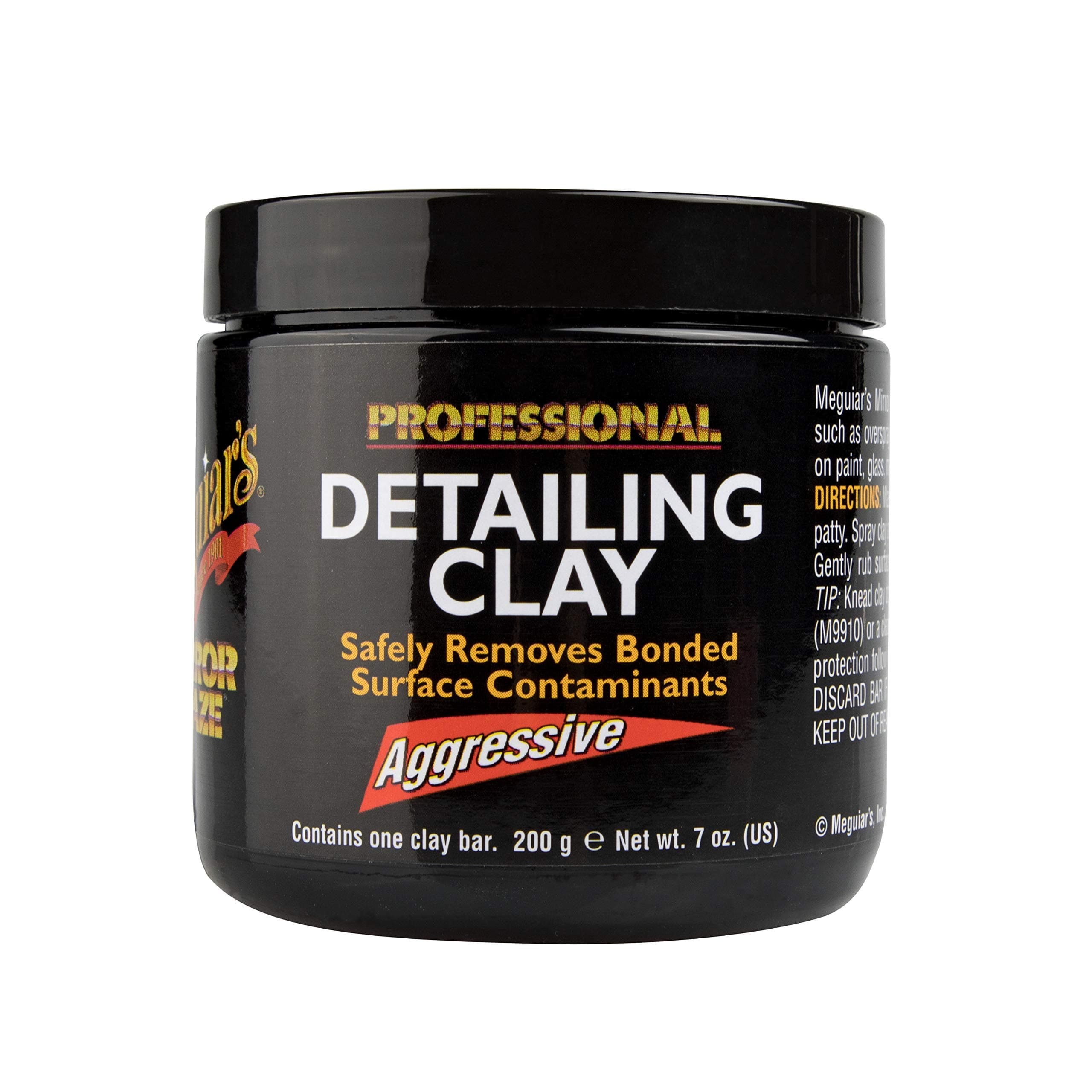 Meguiar's Mirror Glaze Detailing Clay Aggressive - Removes Defects and Restores Glass Finish - C2100