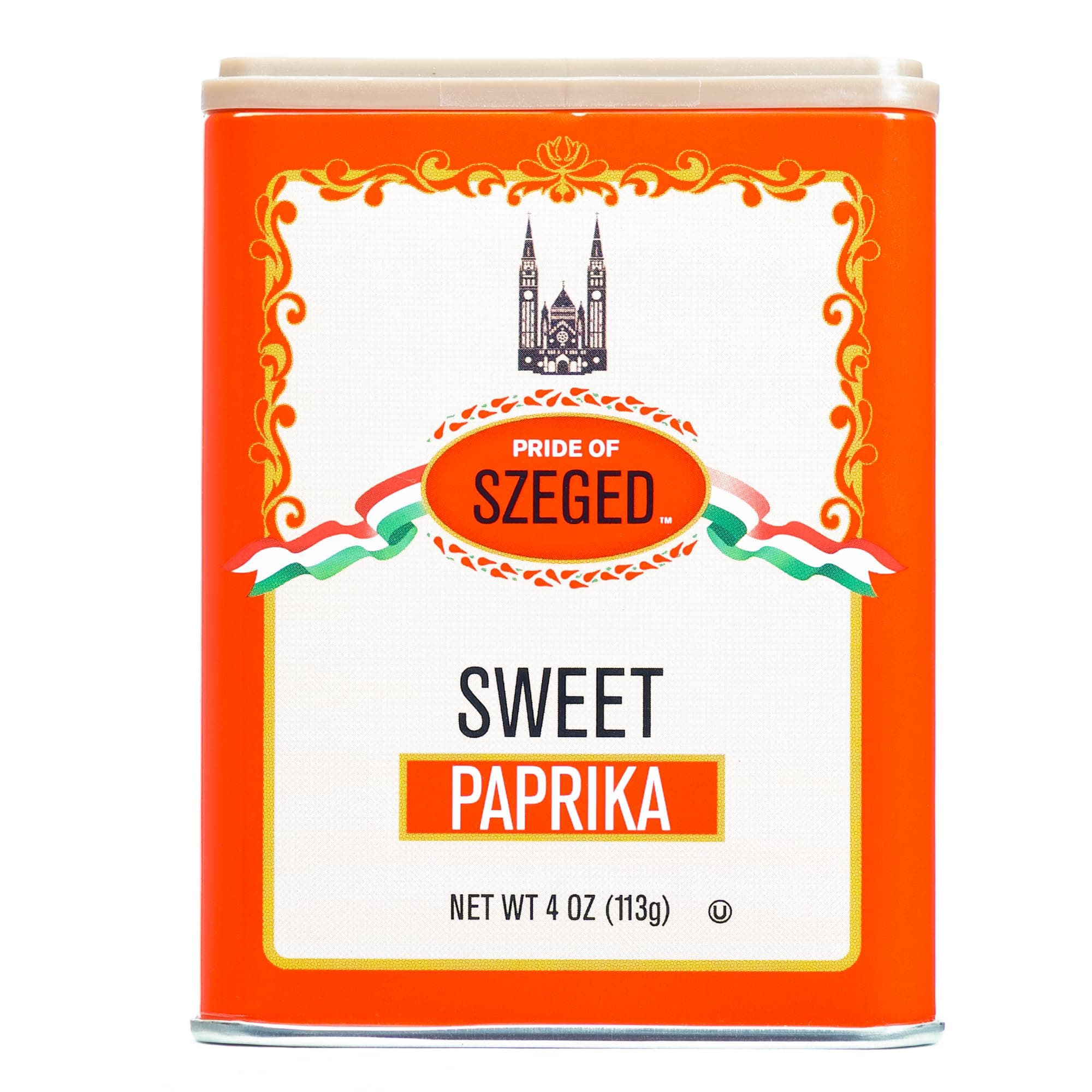 Pride of Szeged Sweet Paprika Powder, Seasoning, Spice, Deep Red, 4 oz. Tin, 1-Count
