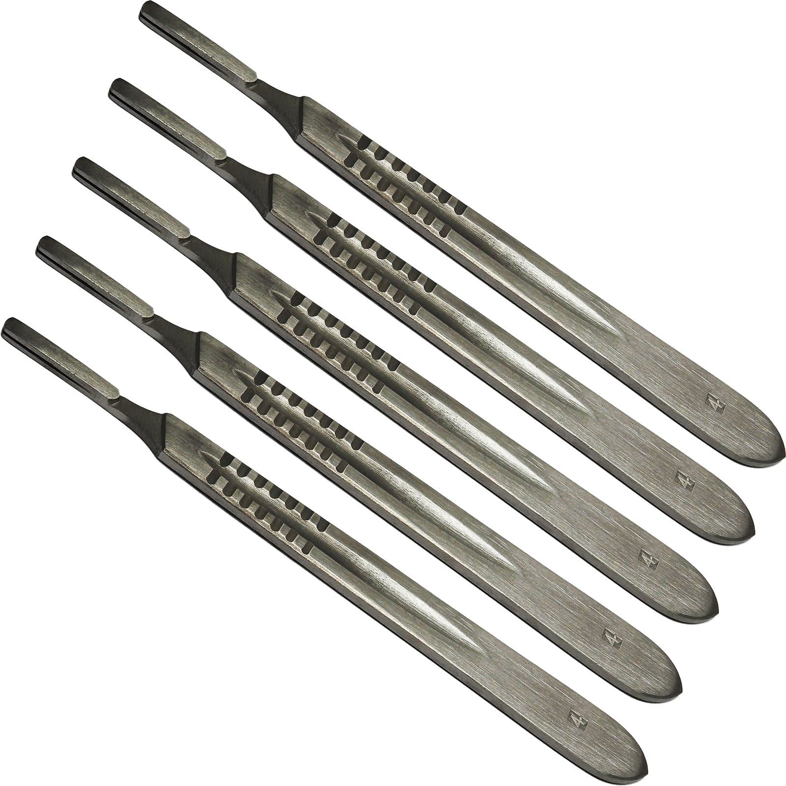 Surgiamx No.4 Stainless Surgical Steel CE Scalpel Handle Blade Lock Holder 5Pack