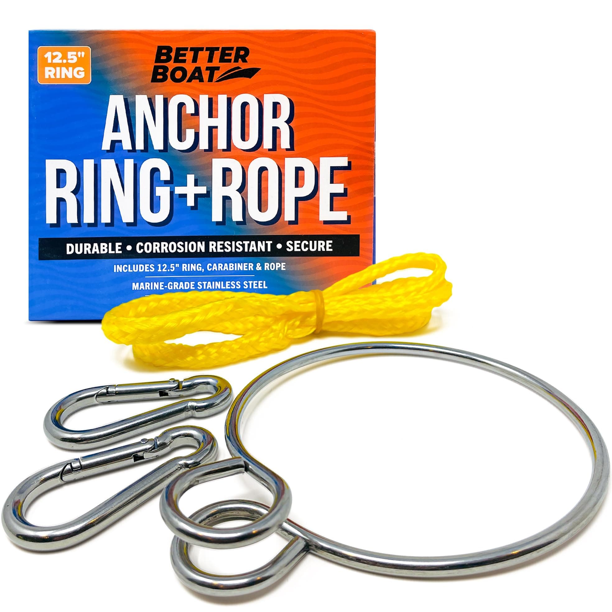 Anchor Ring Retrieval System with Buoy Ball for Boat Anchors, Stainless Steel Anchor Puller, Marine Grade Accessories