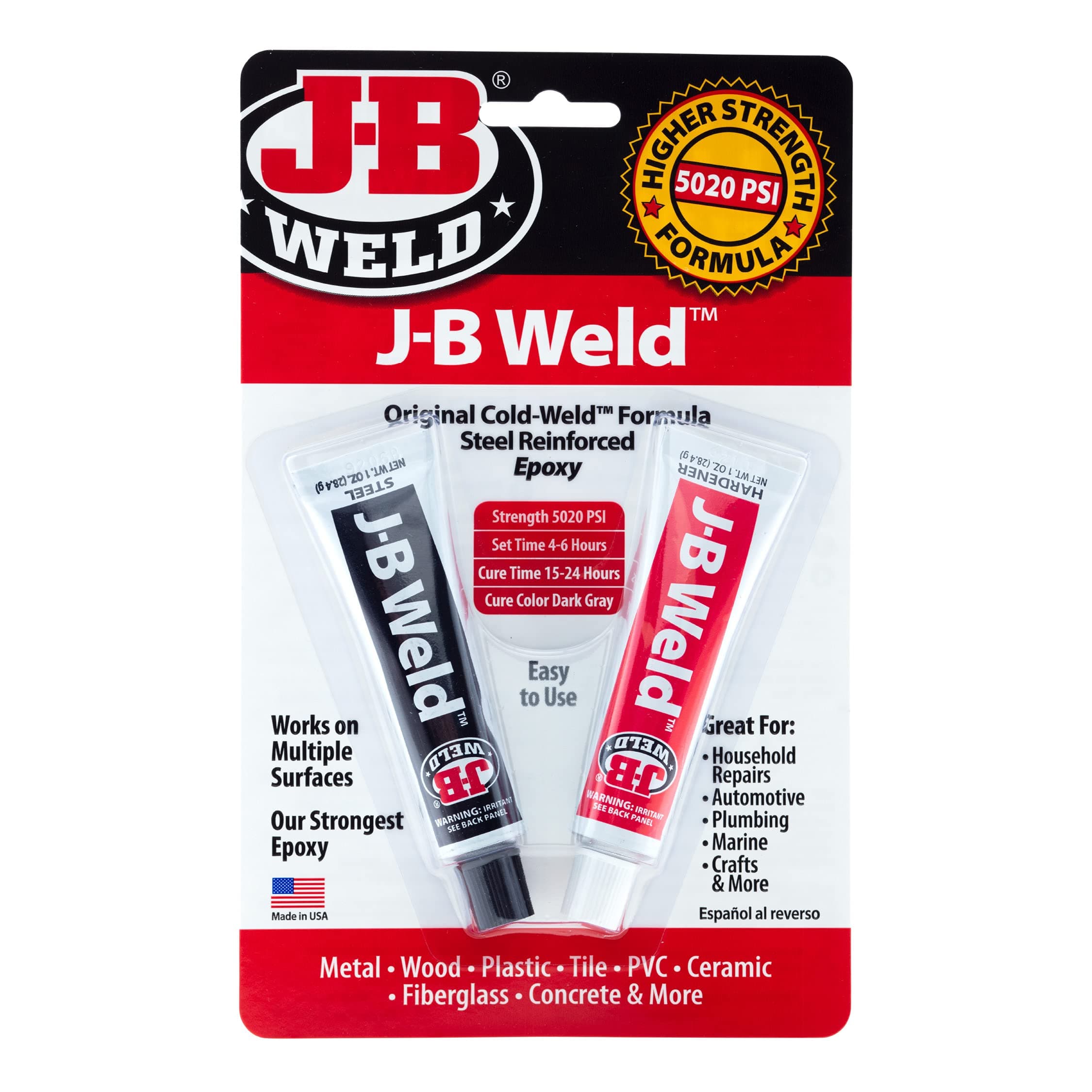 JB Weld Original Cold-Weld 8265-SUK Steel Reinforced Epoxy - Dark Grey (Packaging may vary)