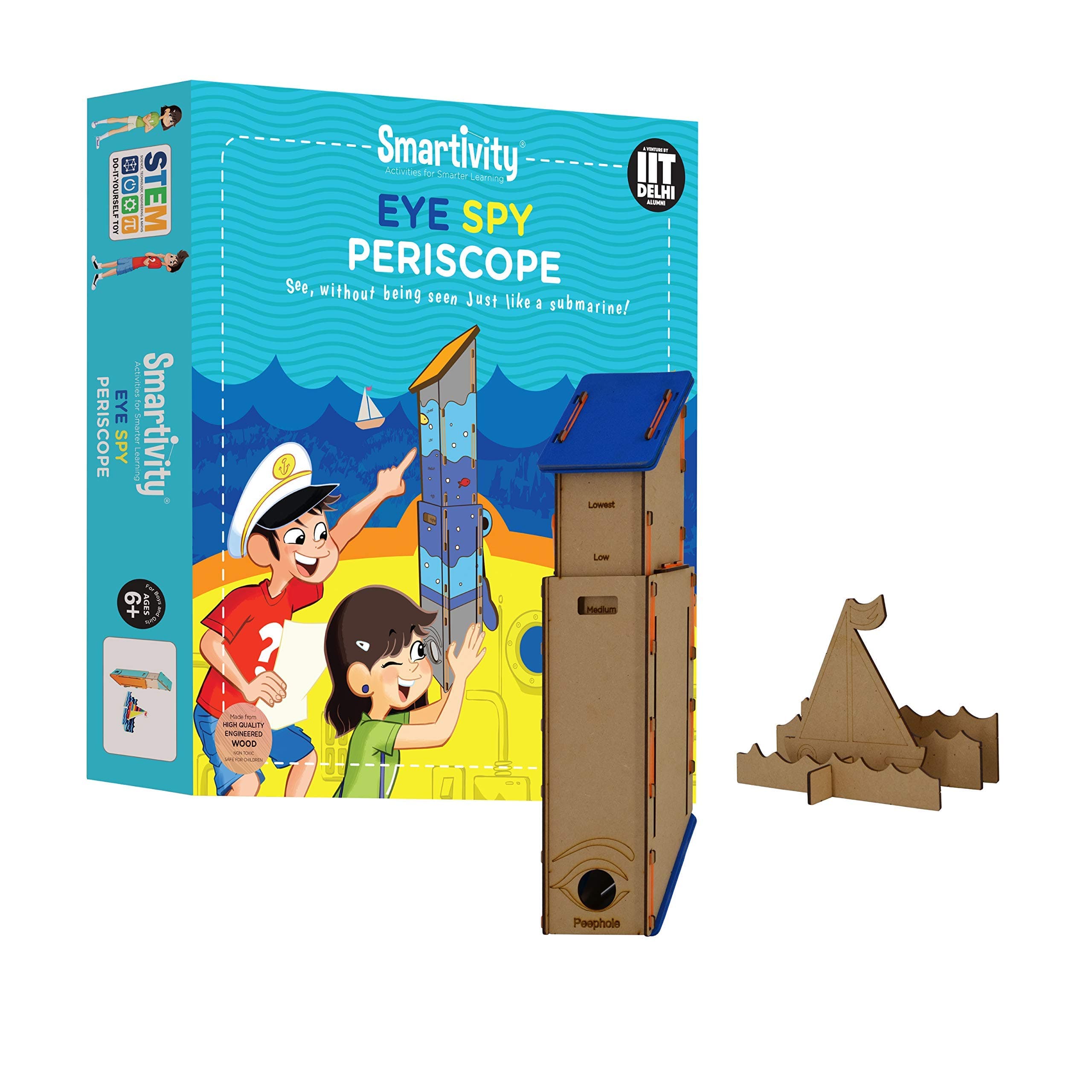 Eye Spy Periscope For 6+ Years Boys and Girls, STEM, Learning, Educational and Construction Activity Toy Gift (Multi-Color)