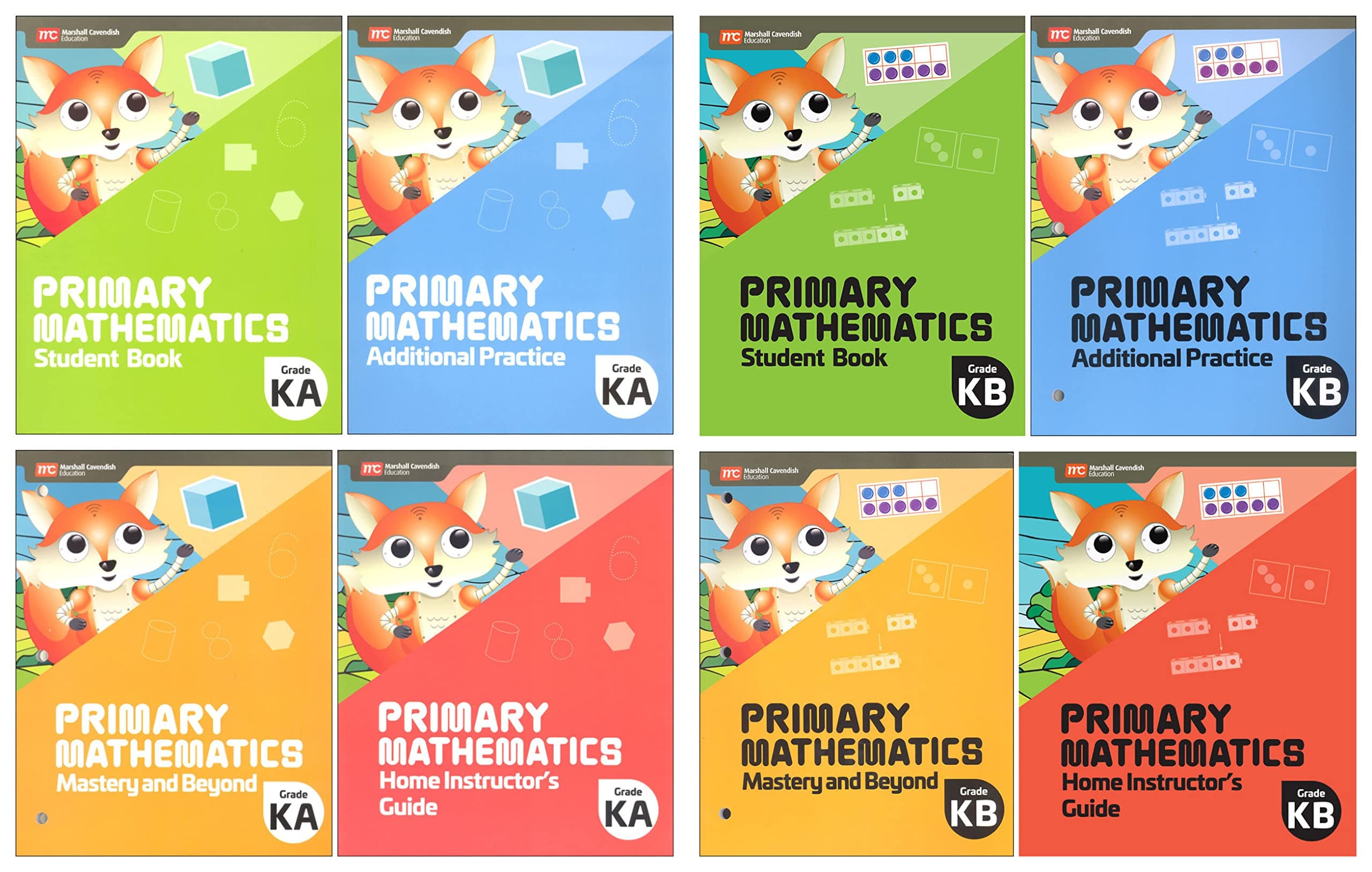 Newest 2022 Edition! Singapore Primary Math Kindergarten Complete Study Series (8 Books) - Student Book KA & KB, Additional Practice KA & KB, Mastery and Beyond KA & KB, Home Instrcutor's Guide KA & KB Perfect Paperback – January 1, 2022