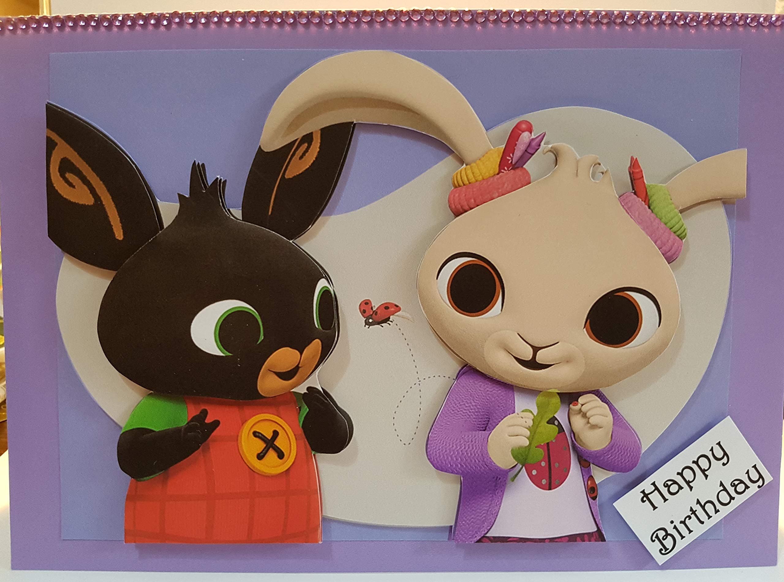 Handmade Bing Inspired Birthday Card -Bing & Coco - Name/Age can be Added