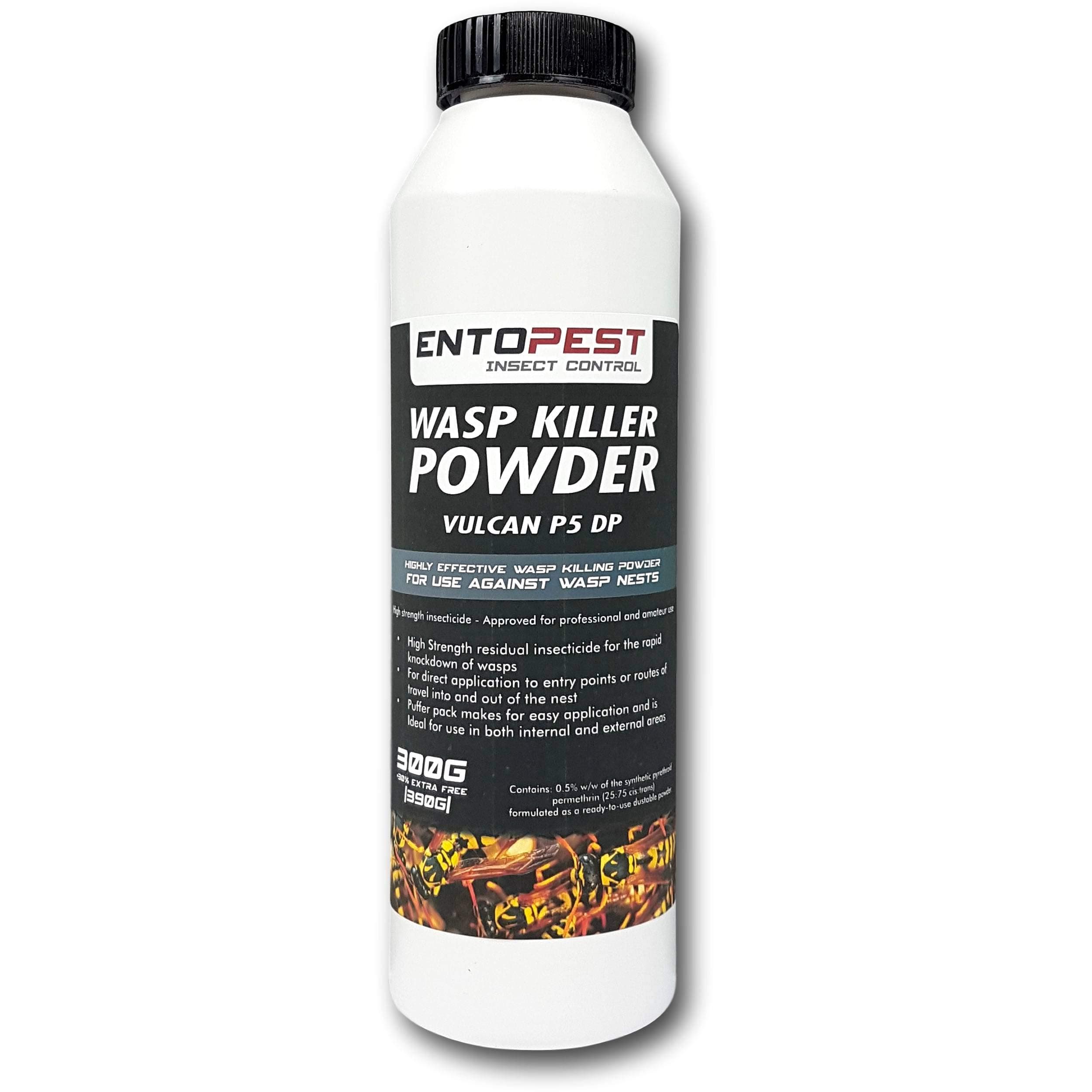 Entopest Wasp Nest Killer Powder for Home & Garden Use - HSE Approved Control (Vulcan P5 DP, 390g)