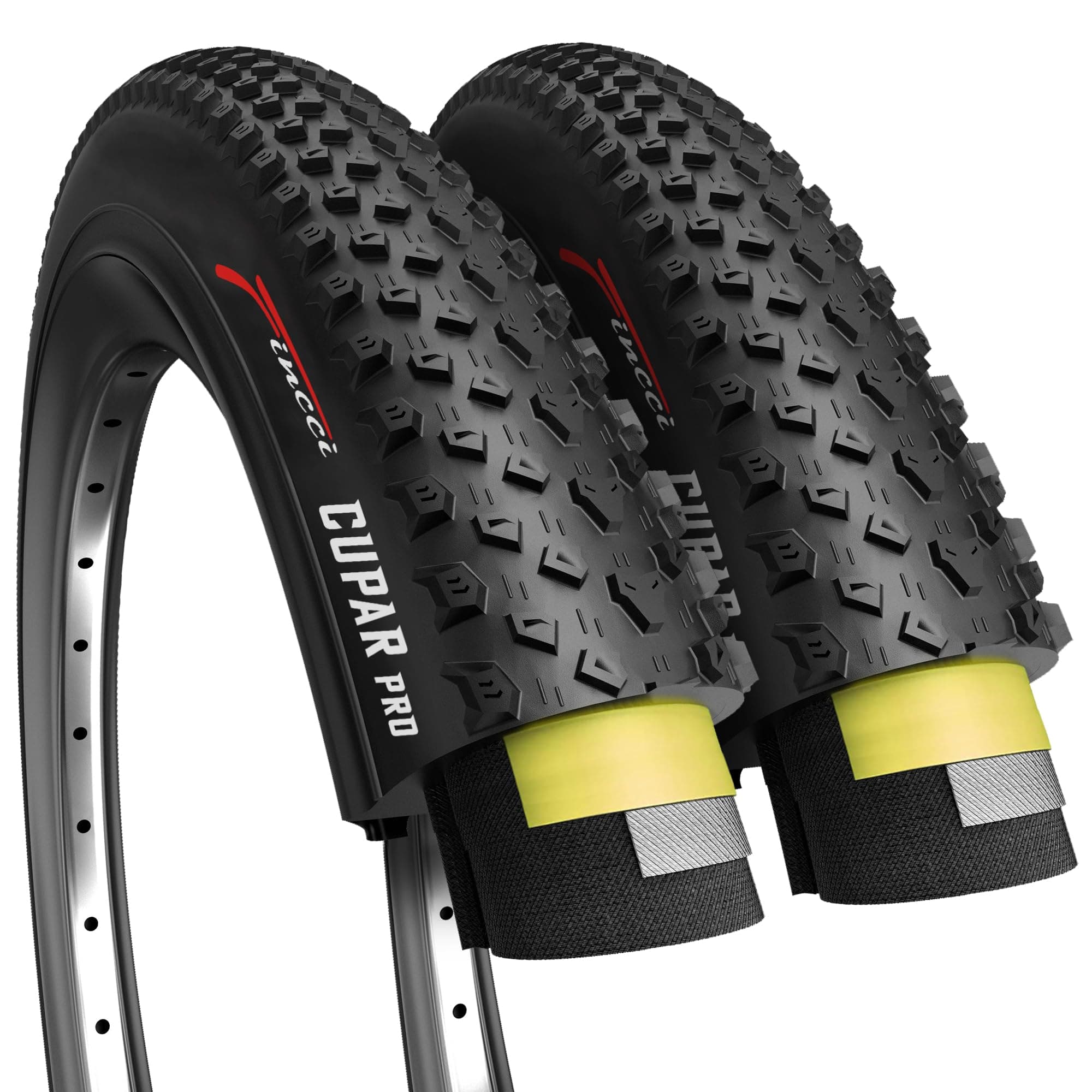 Foldable 26x2.10 Mountain Bike Tires - 26 Inch Bike Tires with 1mm Nylon Puncture Proof - Black Kevlar 26 Bike Tyre 60 TPI with Cross Country Profile for MTB, XC, Folding, Hybrid Bicycles