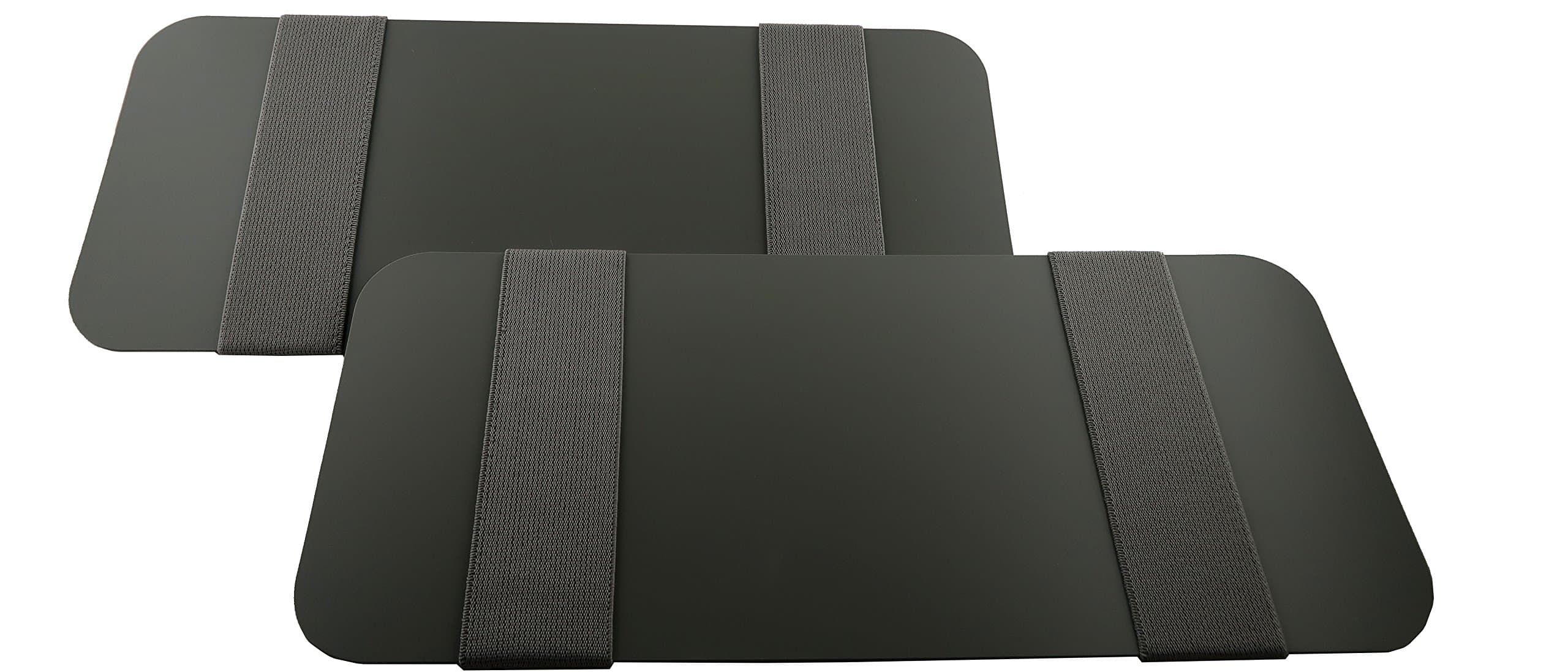 Visormates - Side Window Extenders (5x12 Gray with Gray Straps) Compatible with Your Existing Toyota Prius 2016+ Driver and Passenger Sun Visors