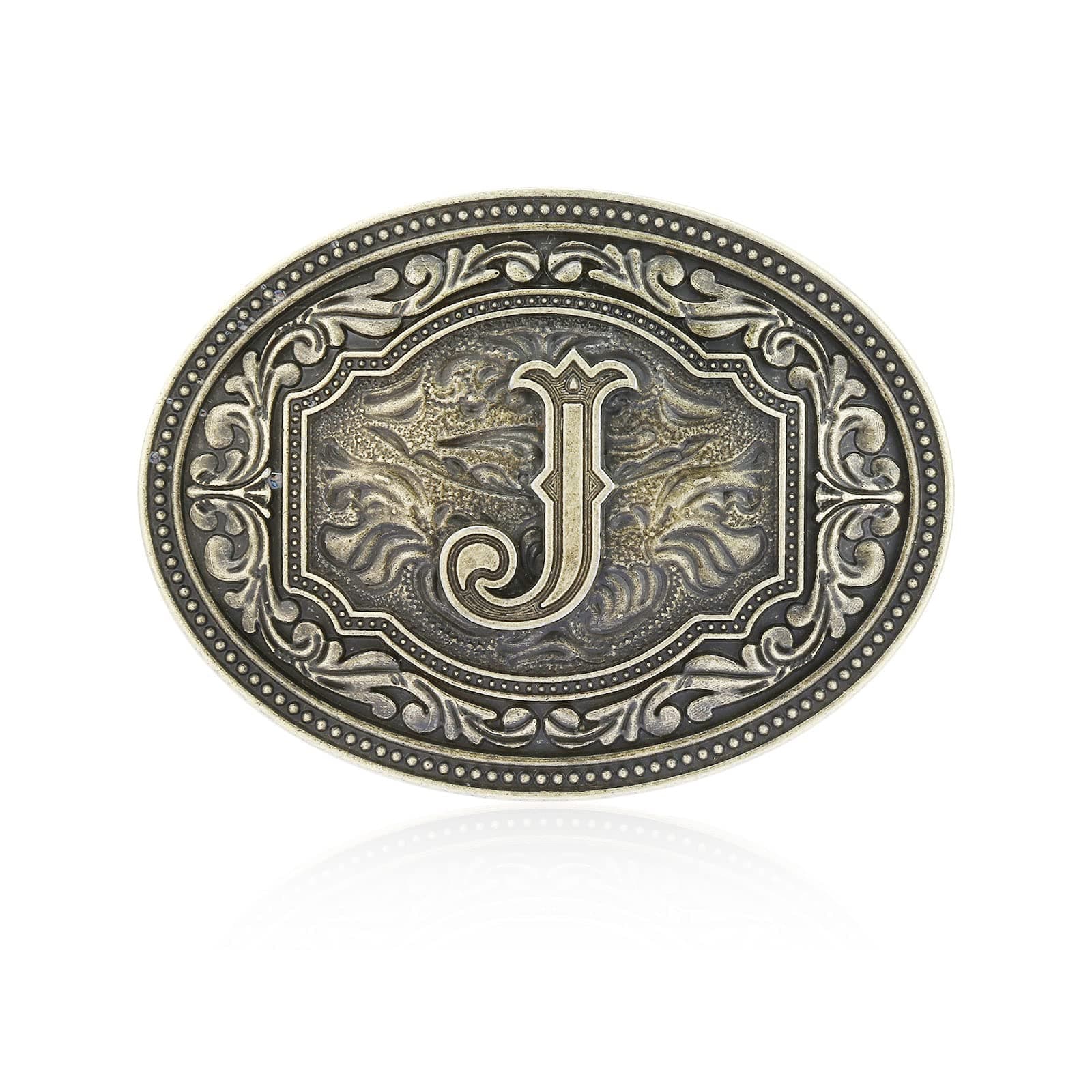Western Belt Buckle Initial Letters ABCDEFG to Z Cowboy Rodeo Belt Buckle for Men Women Cowboy Cowgirl