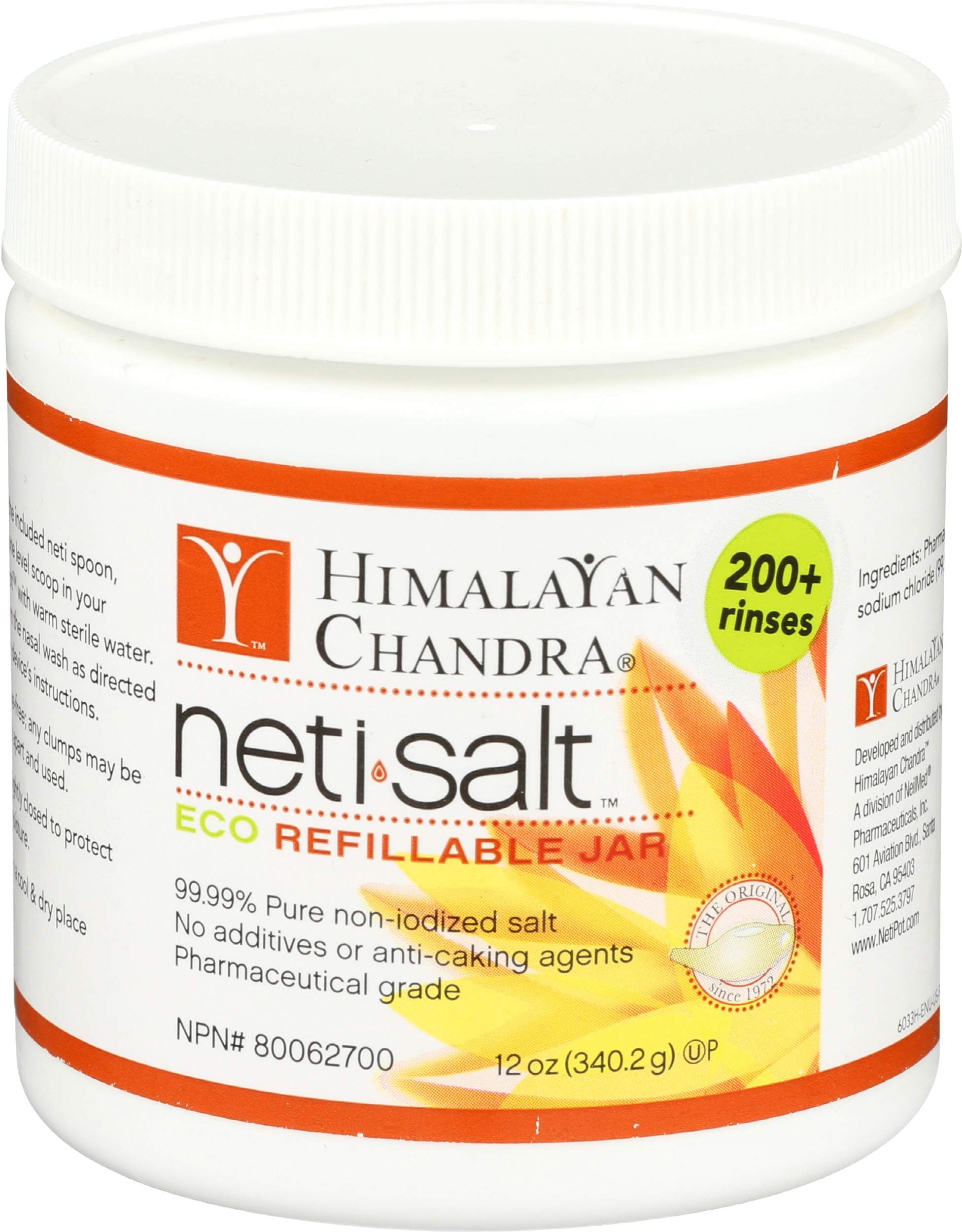 Himalayan Institute Neti Pot Salt Jar, 12 Ounce