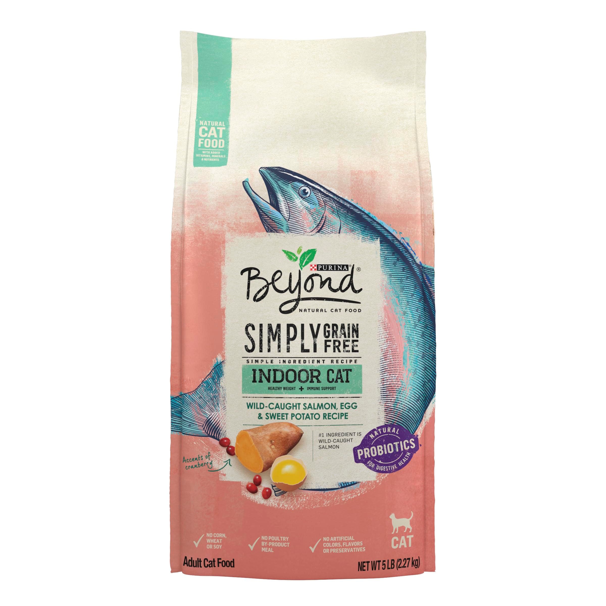 Grain Free, Natural Dry Cat Food, Simply Indoor Salmon, Egg & Sweet Potato Recipe - 5 lb. Bag