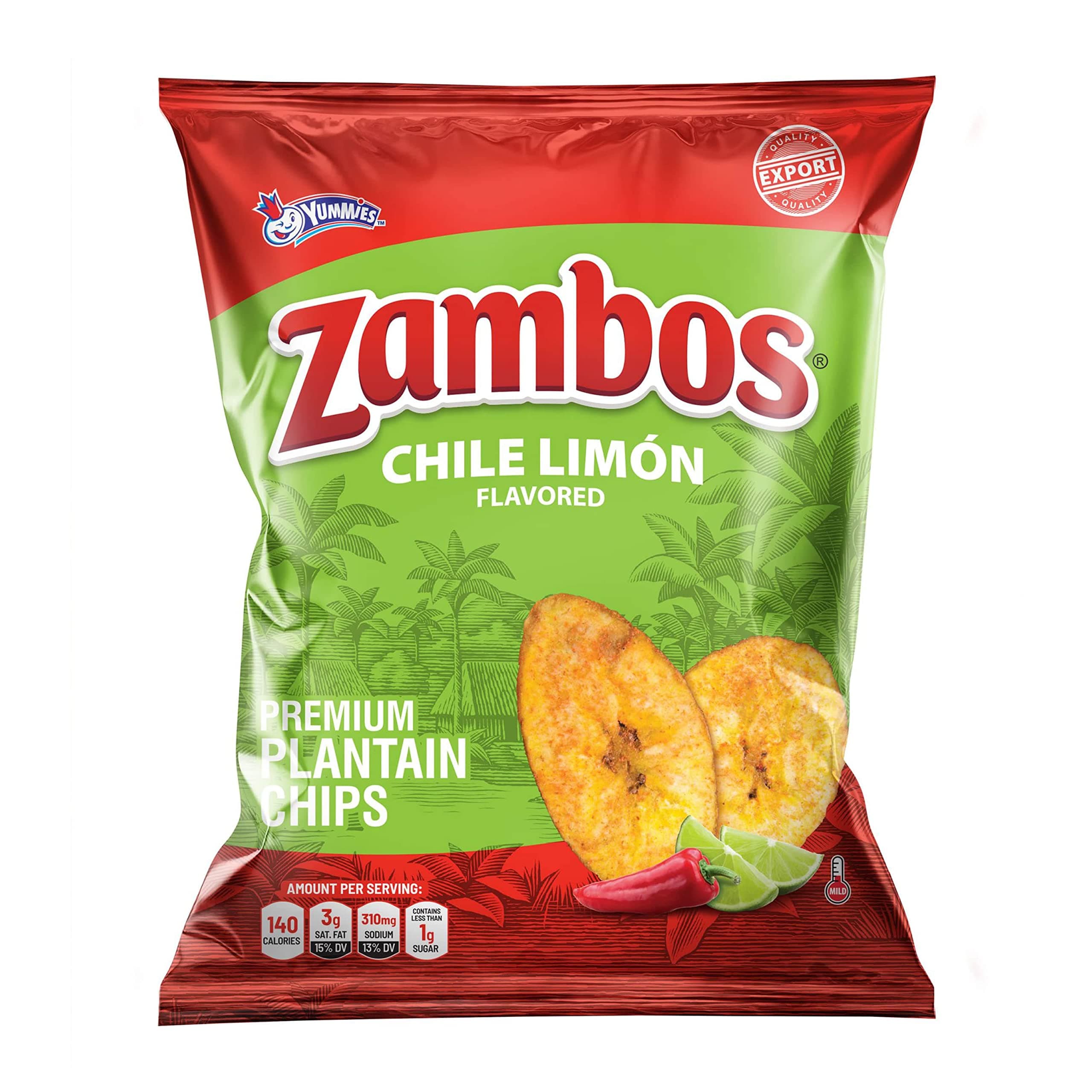 Zambos Plantain Chips Chile Limon (Pack of 1)