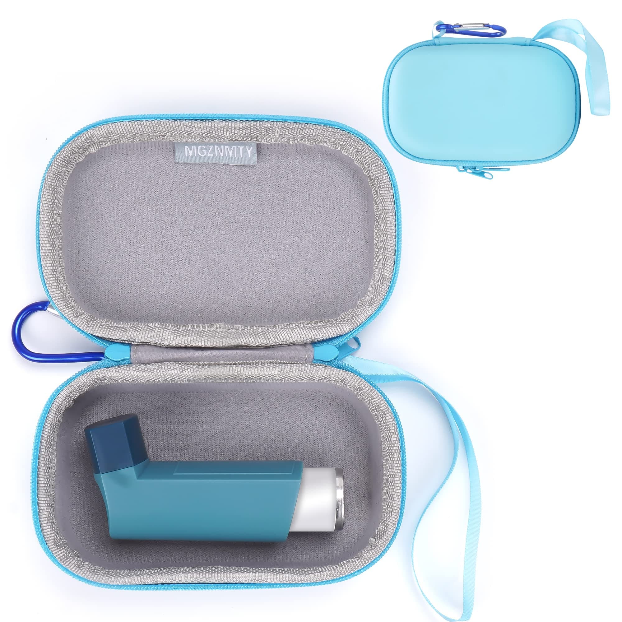 Asthma Inhaler Holder Case, Storage and Travel Handy Inhaler Case for Adults and Kids (ONLY CASE) (Blue)