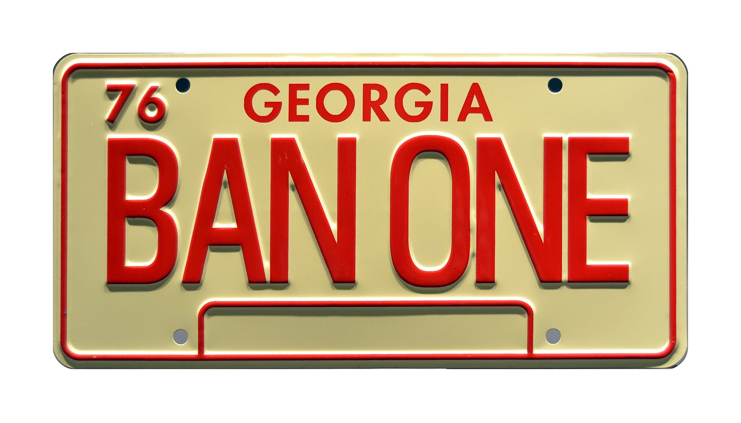Celebrity Machines Smokey and the Bandit | BAN ONE | Metal Stamped License Plate