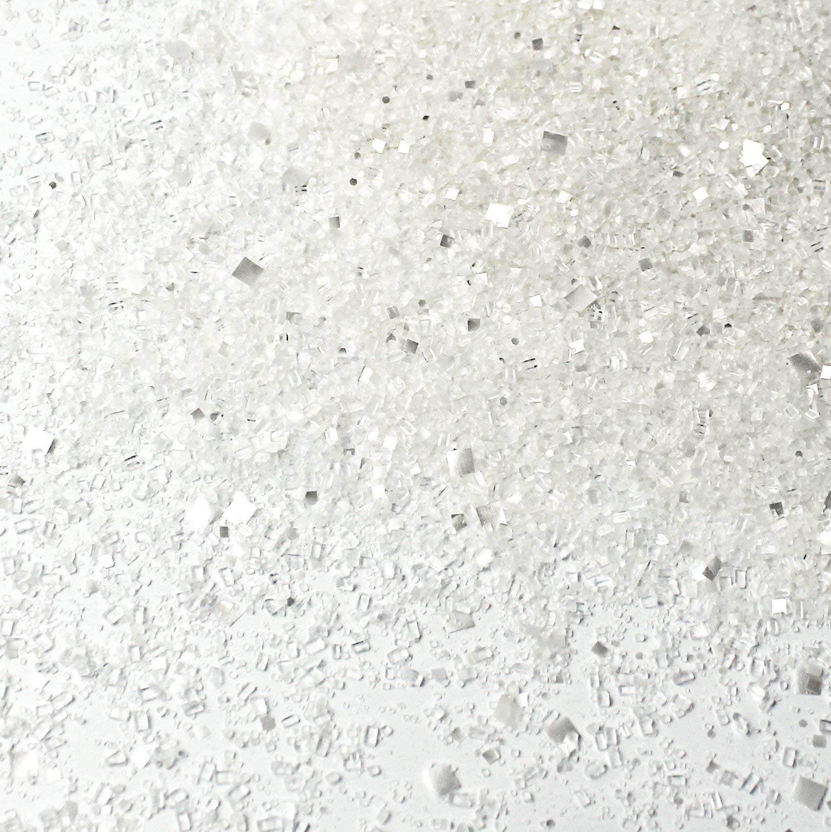 Drenched In Diamonds Glittery| white Sugar glitter Crystals Colorful Candy Sprinkles Mix For Baking Edible Cake Decorations Cupcake Toppers Cookie Decorating Ice Cream Toppings, 2OZ(sample size)