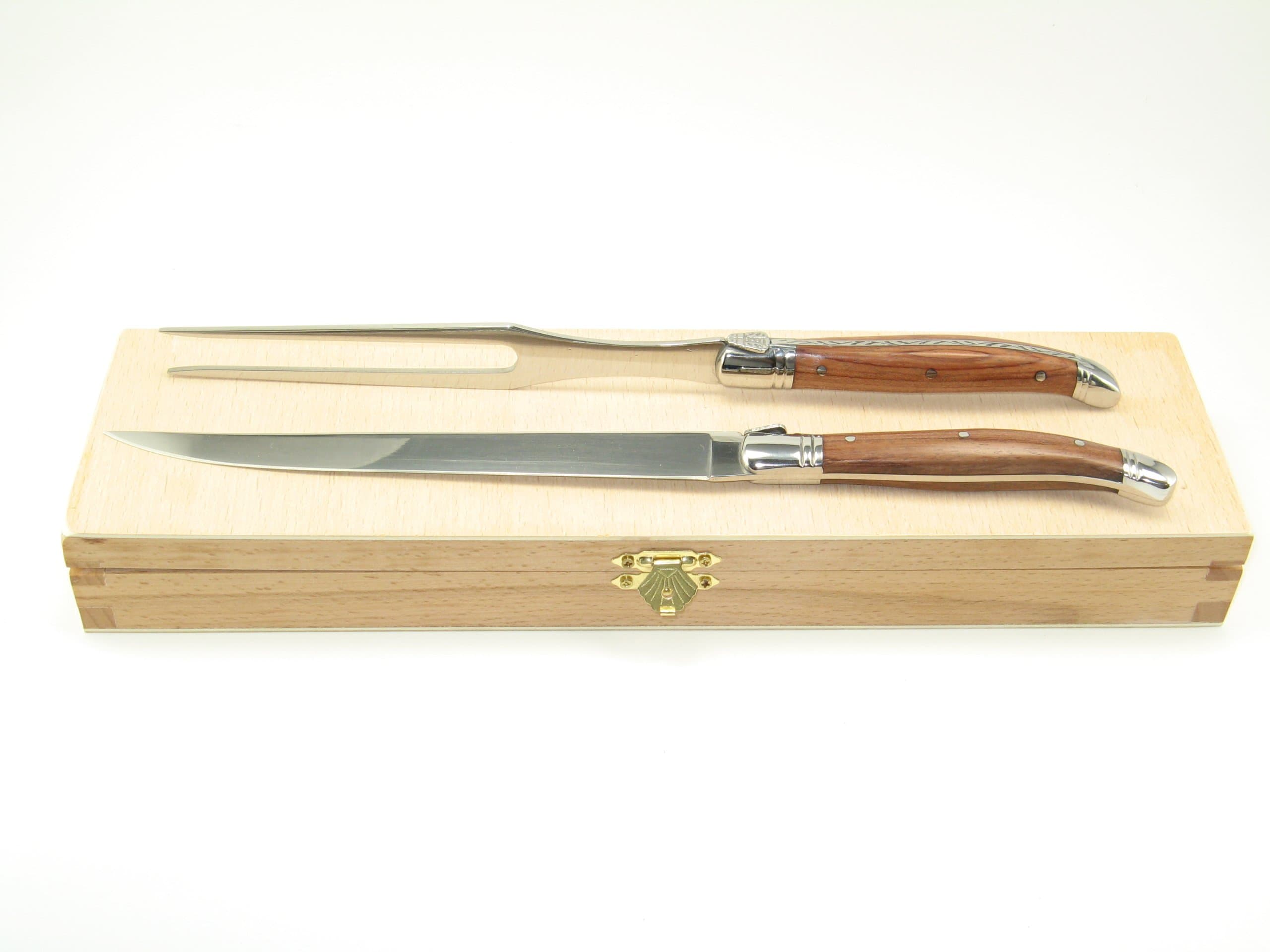 Fleur de Lys Laguiole Rosewood carving set