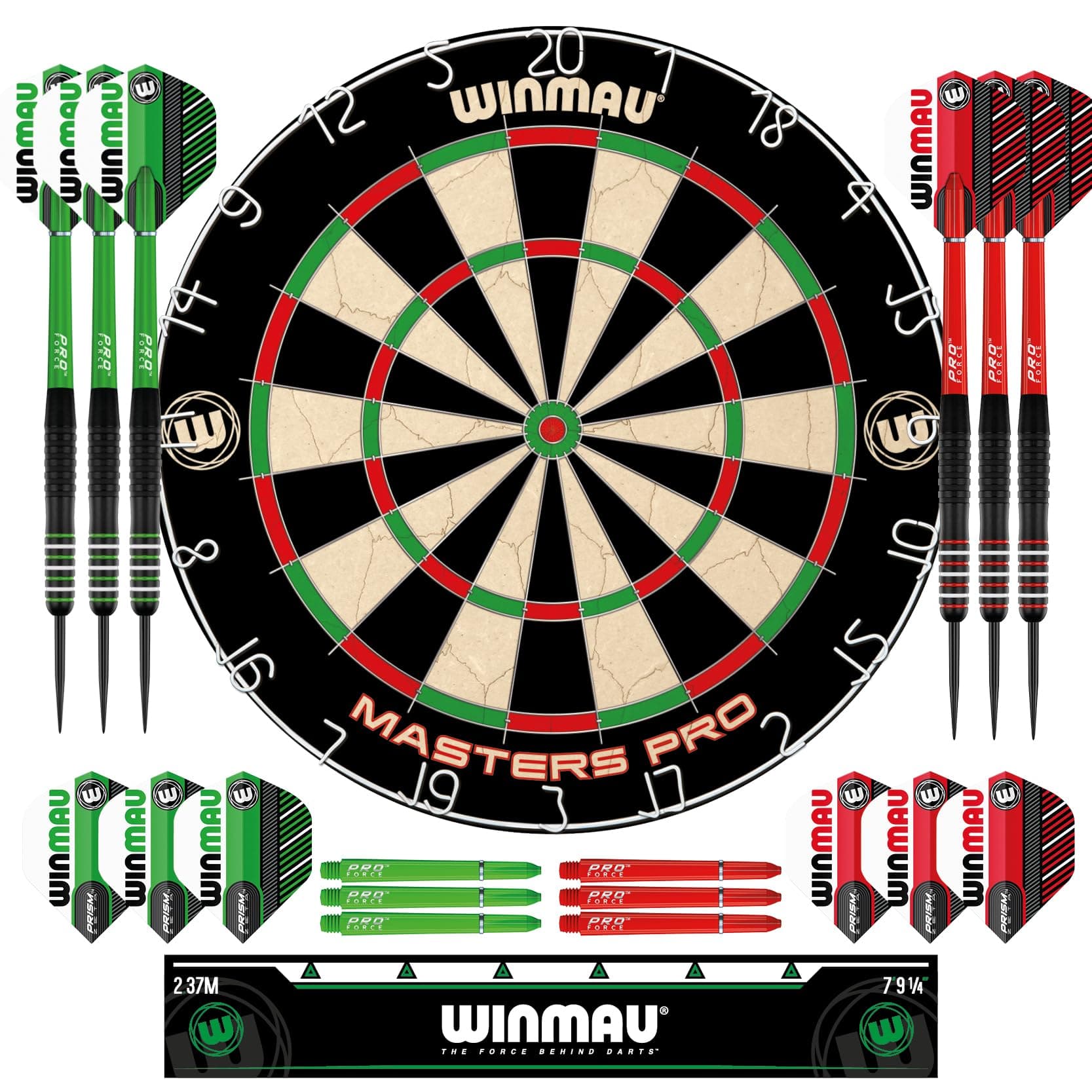 Winmau Masters Pro Dartboard- PDC Tournament Dart Board, Ultra-Thin Wire System, High-Density Sisal | Available as Board Set or Cabinet Set with Steel Tip Darts