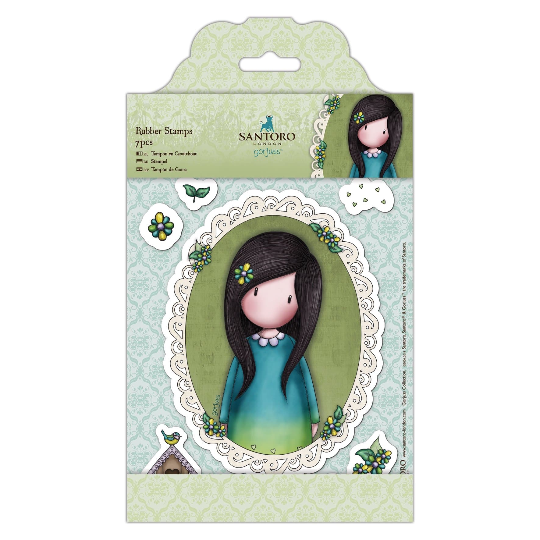 docrafts Santoro Gorjuss Rubber Stamps, Birds Of A Feather