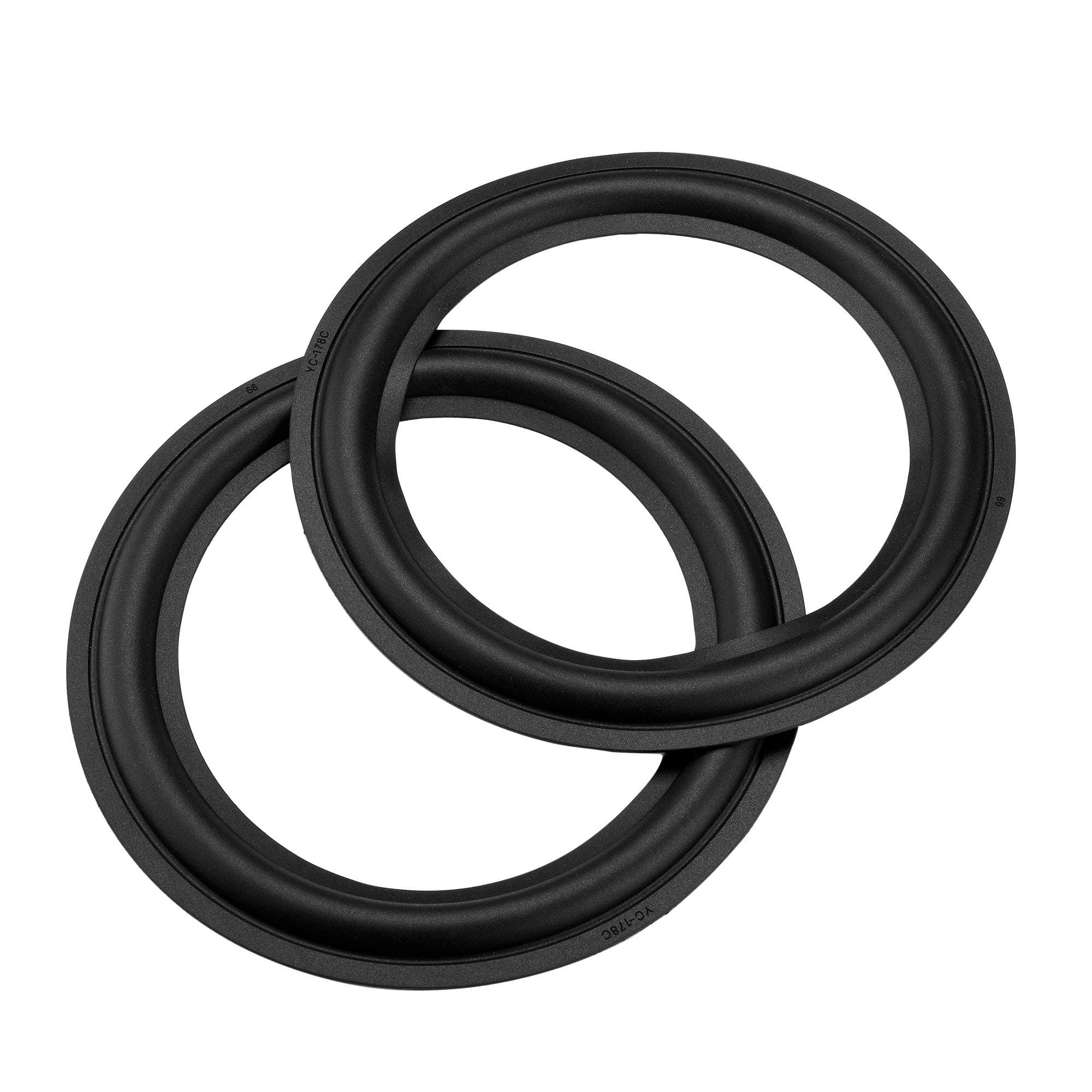 Bluecell 2pcs Black Color 8ââ‚¬Â Rubber Speaker Edge Surround Rings Replacement Parts for Speaker Repair or DIY (8")