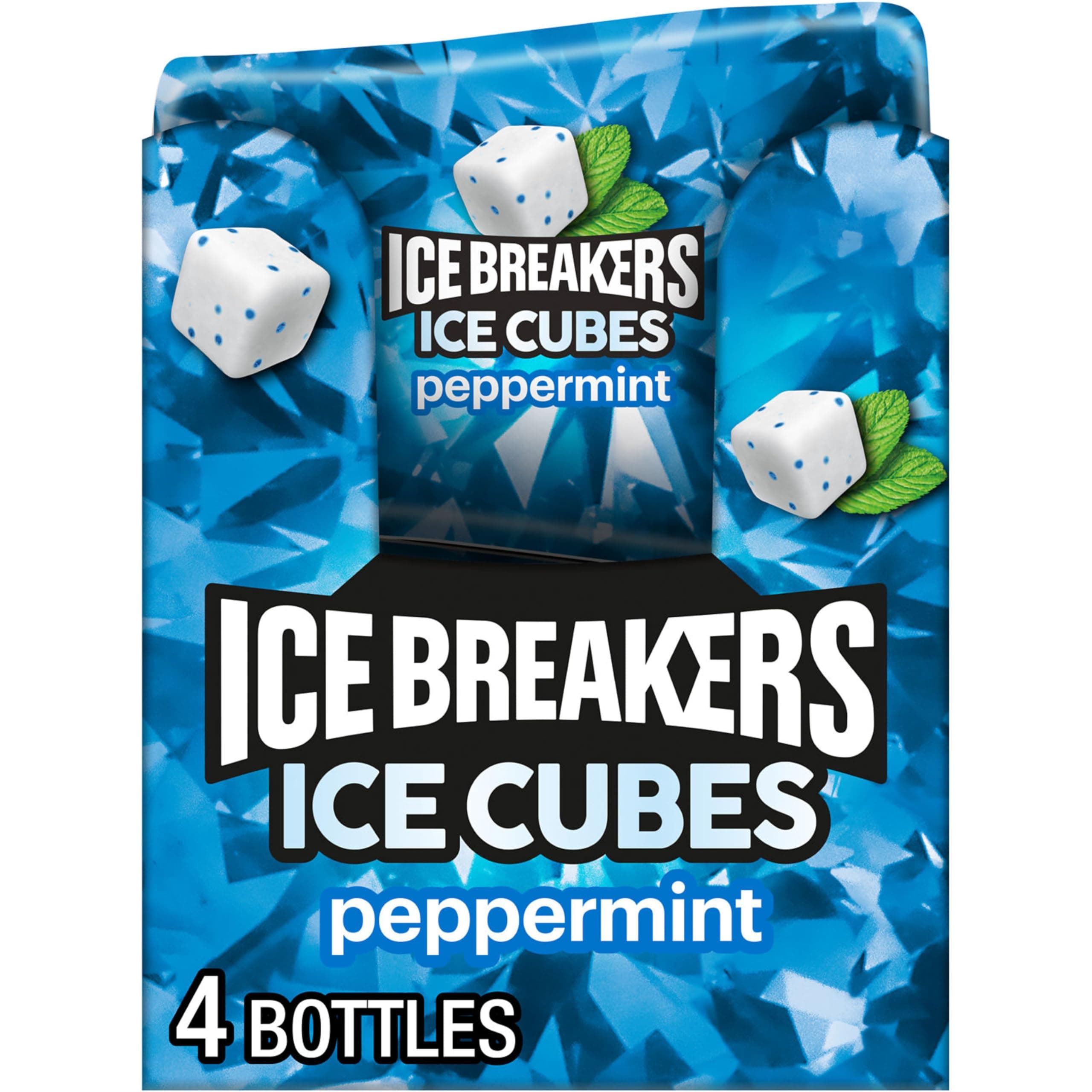 Ice Breakers Ice Cubes Sugar Free Gum with Xylitol, Peppermint, 40 Piece (Pack of 4)
