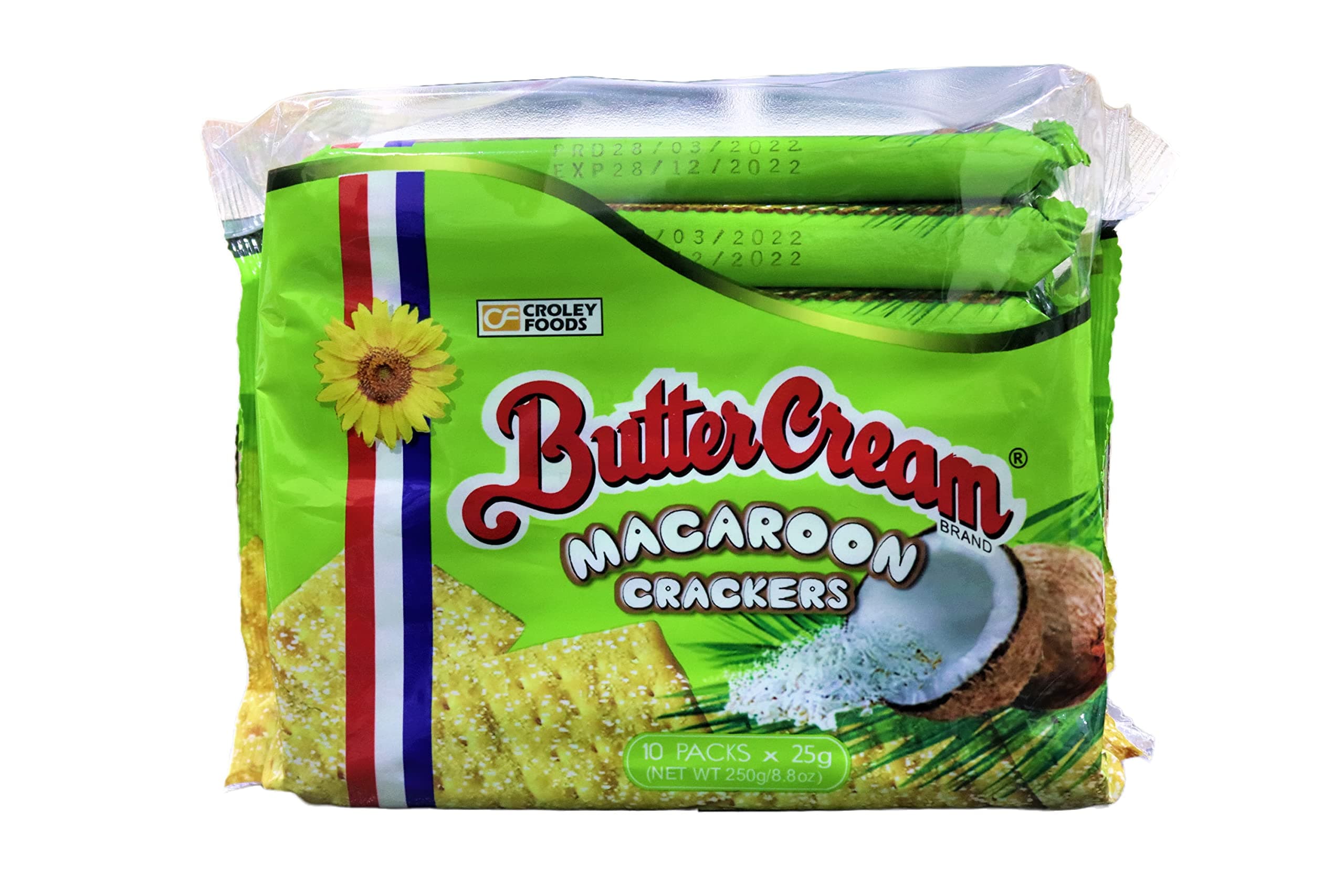 Croley foodsButtercream Crackers - Macaroon Flavor, 8.8 oz (250g) 10 Count