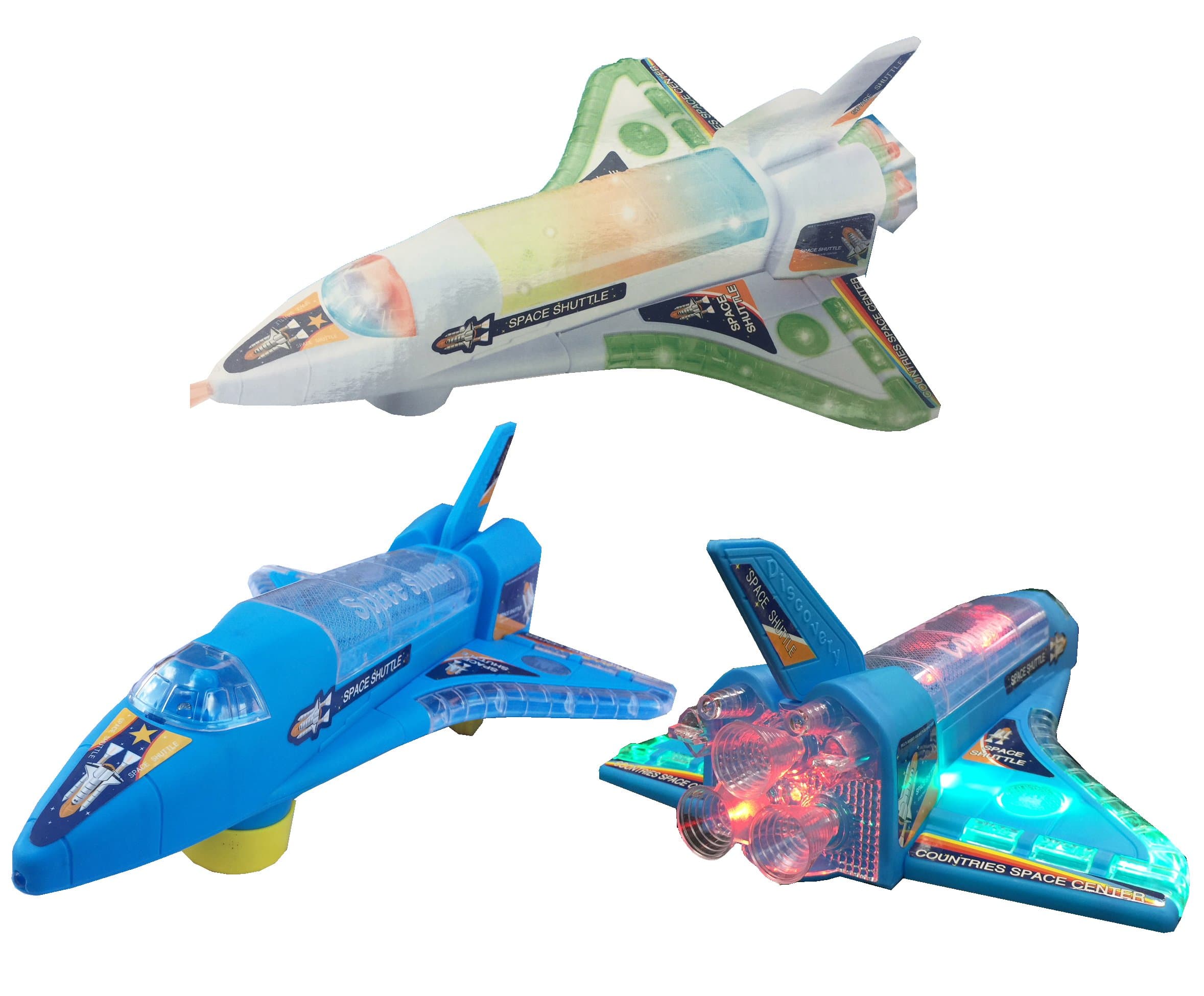 Battery Operated Plane Bump And Go Space Shuttle Rocket Plane With Lights And Sound HTUK®