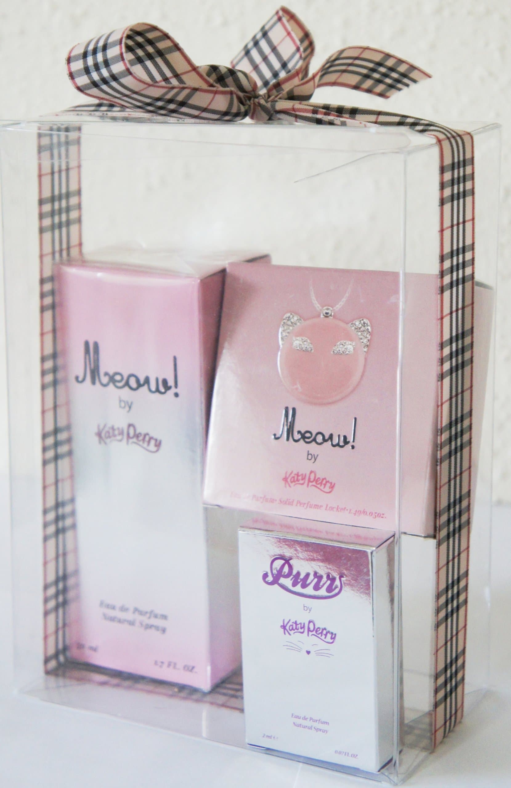 Meow! Perfume Gift Set by Katy Perry Limited Edition EDP Spray Perfume Gift Set -1.7 OZ (50 ml) with Chain, Locket, & 2 ml Purr EDP