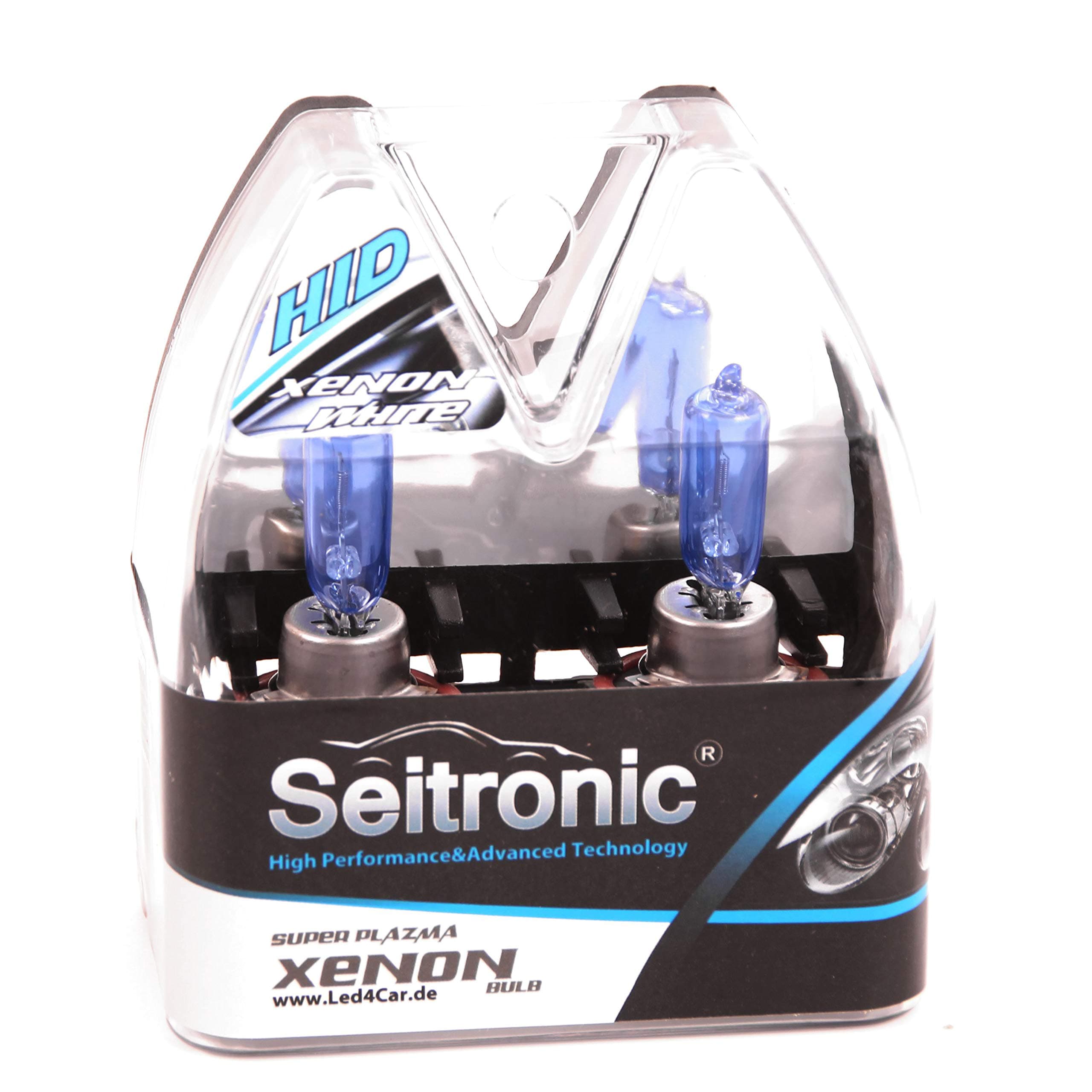 2x H9 xenon style lights with E-mark, white xenon look bulbs, xenon style burners, xenon blue HID lights, halogen xenon lights