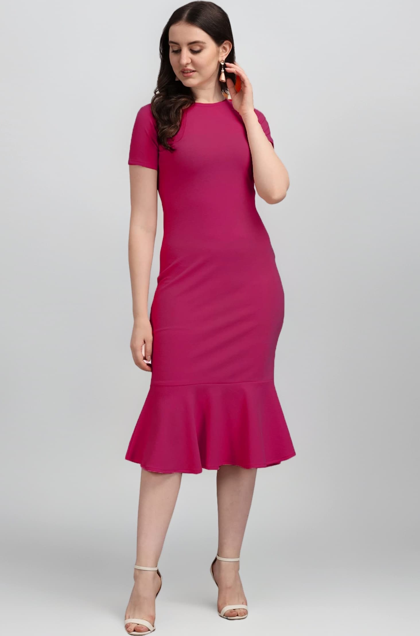 Women’s Bodycon Midi Dress(Ruby-001-to-008)