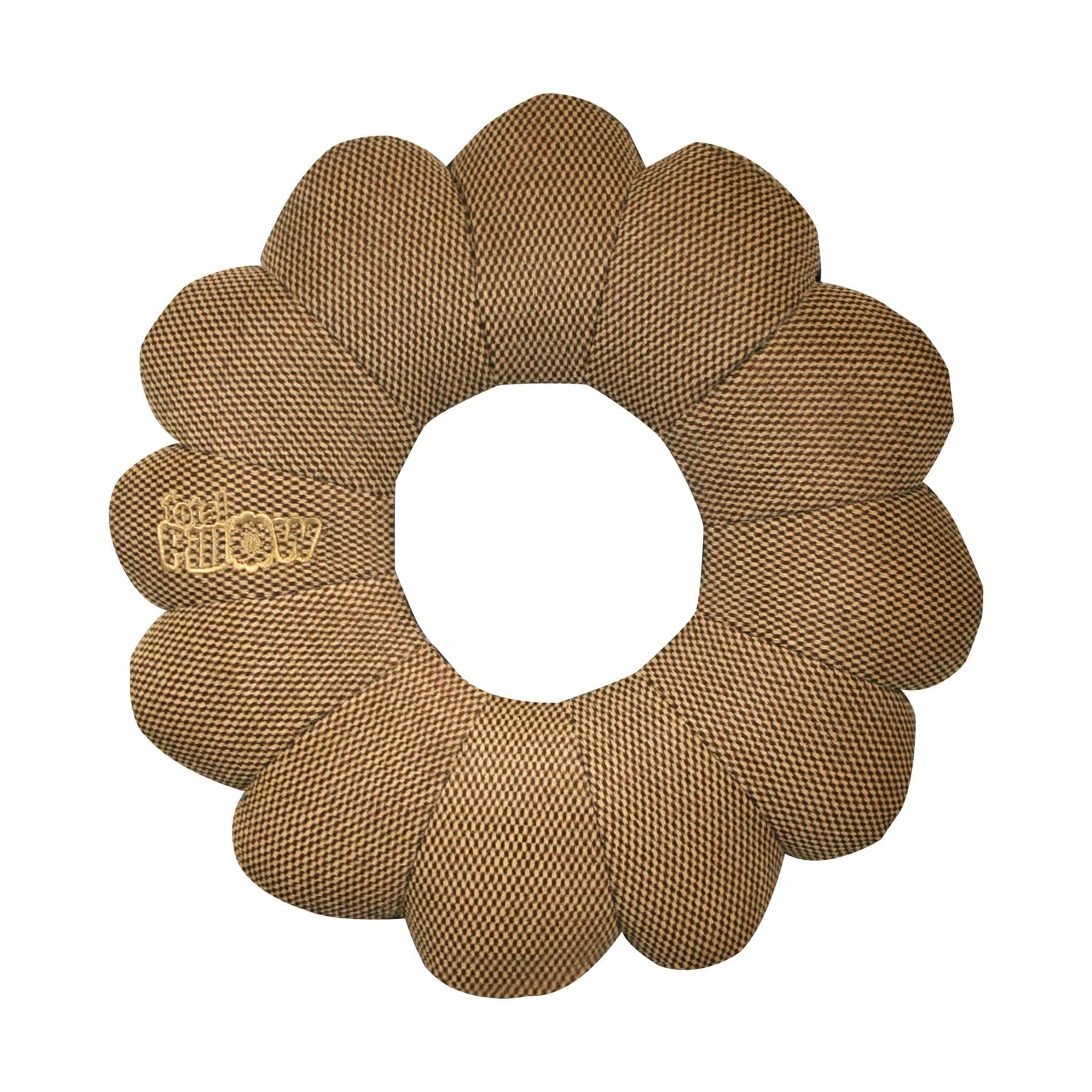 Total Pillow Microbead Portable Pillow - Exclusive Designer Collection - Use at Home or On The Go To Support Your Neck, Back and Knees - Classic Amber