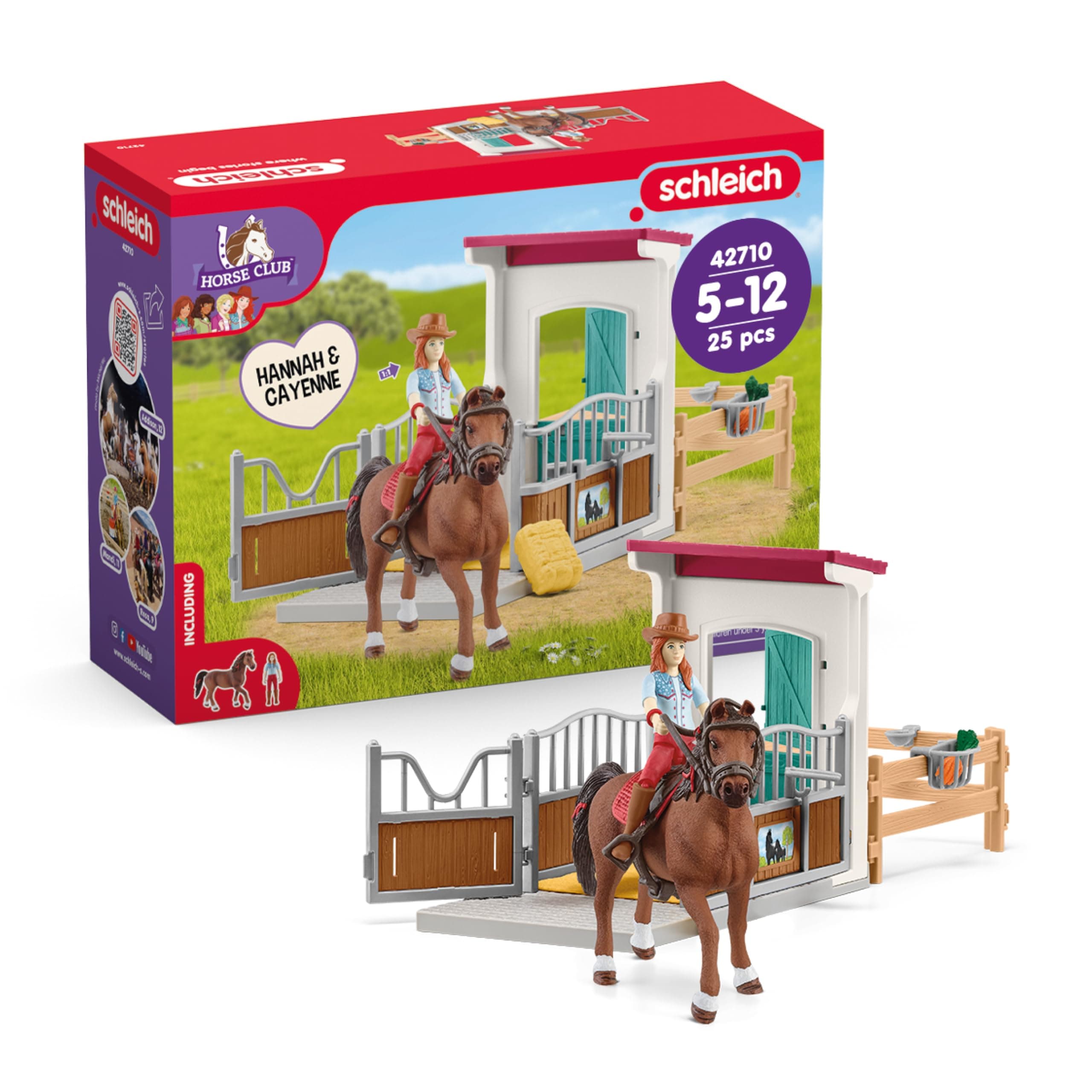 Schleich Horse Box with Hannah & Cayenne